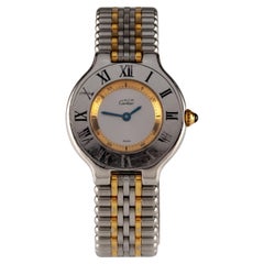 Must de Cartier 21 Women's Two Tone Stainless Steel Quartz Watch Vintage 1340