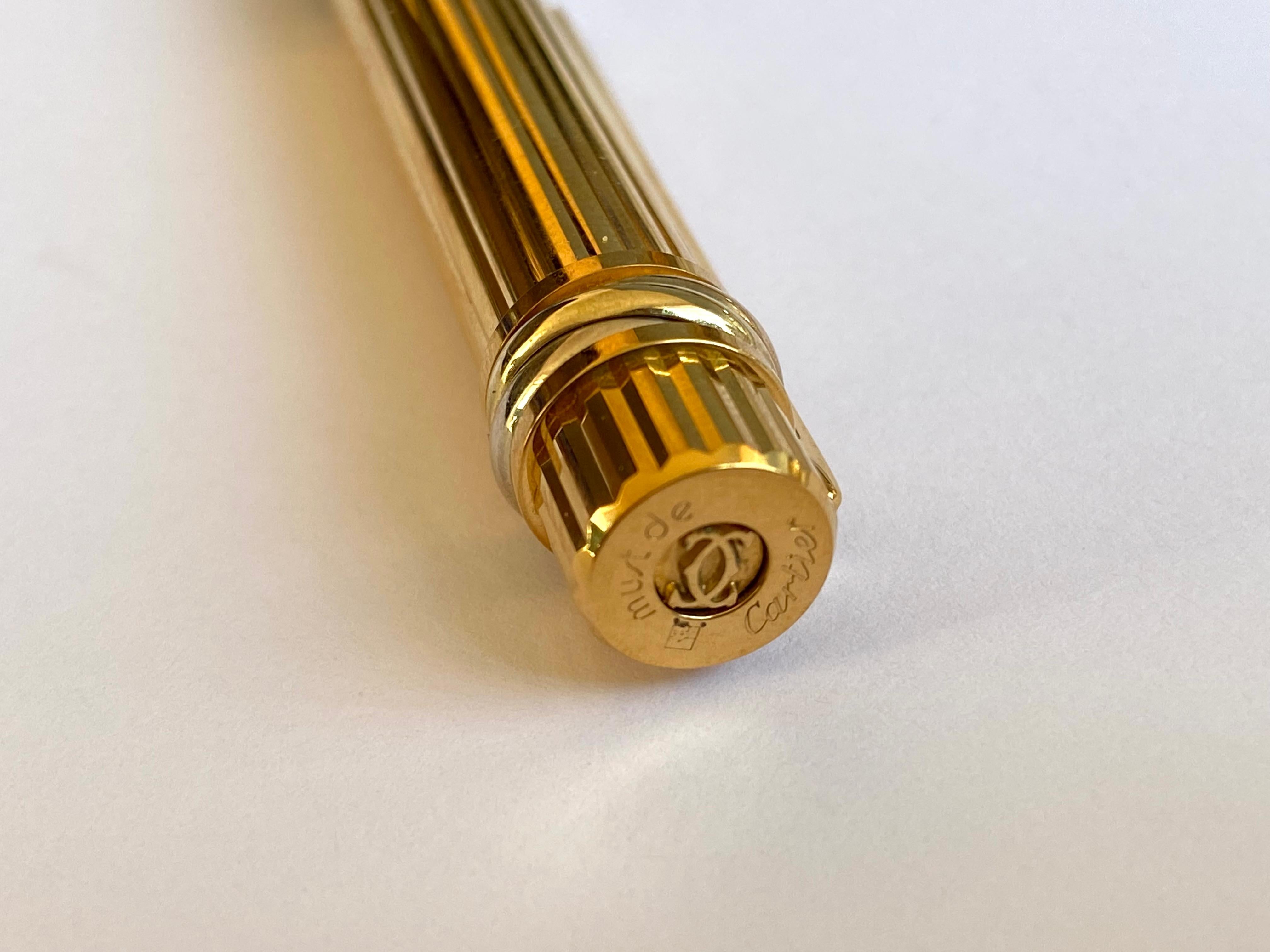 Modern Must de Cartier Fountain Pen 18 Kt Gold