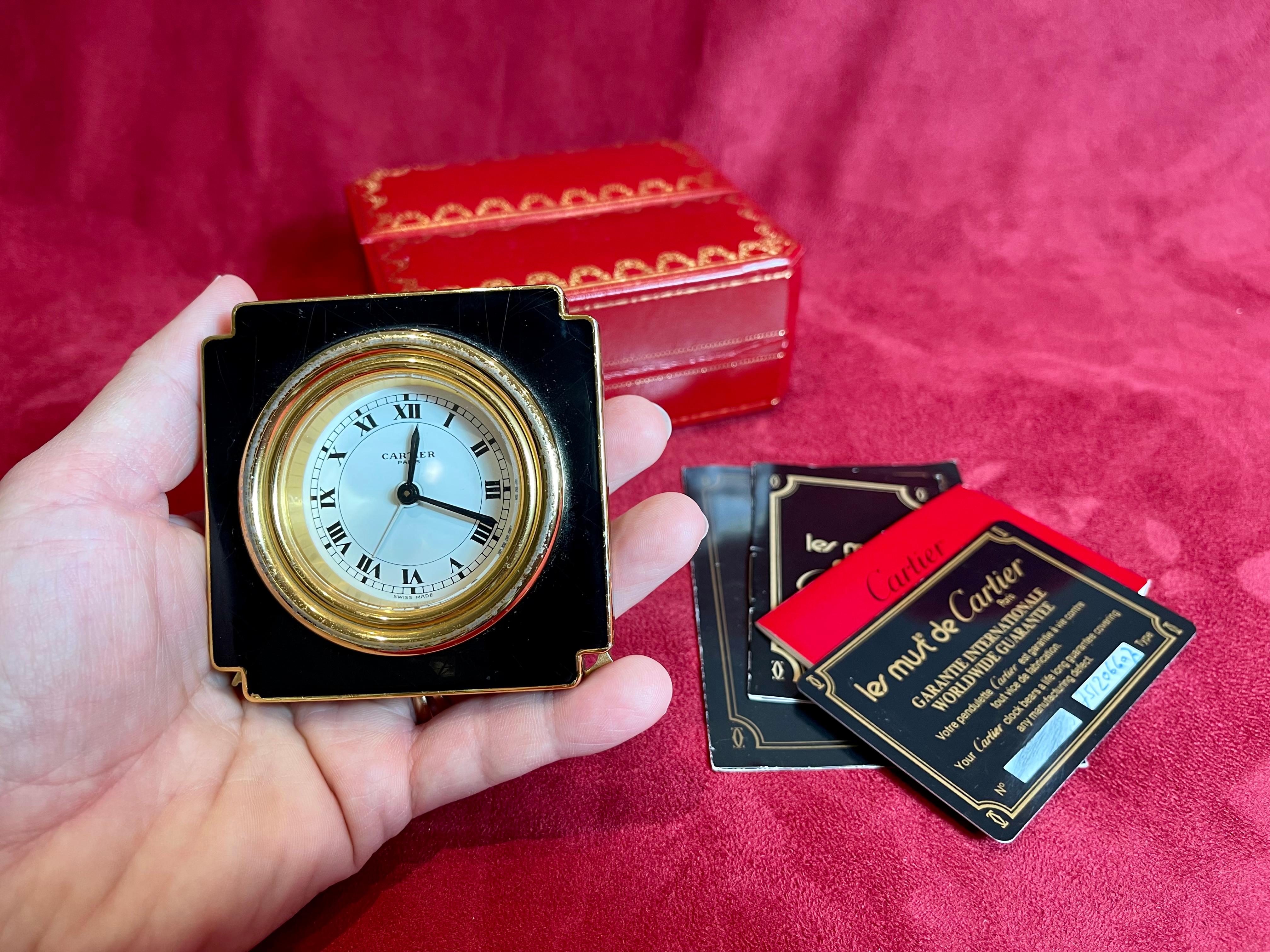 cartier desk clock