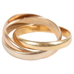 Must de Cartier Gold TriTone Trinity Ring - Size 57 MM 
