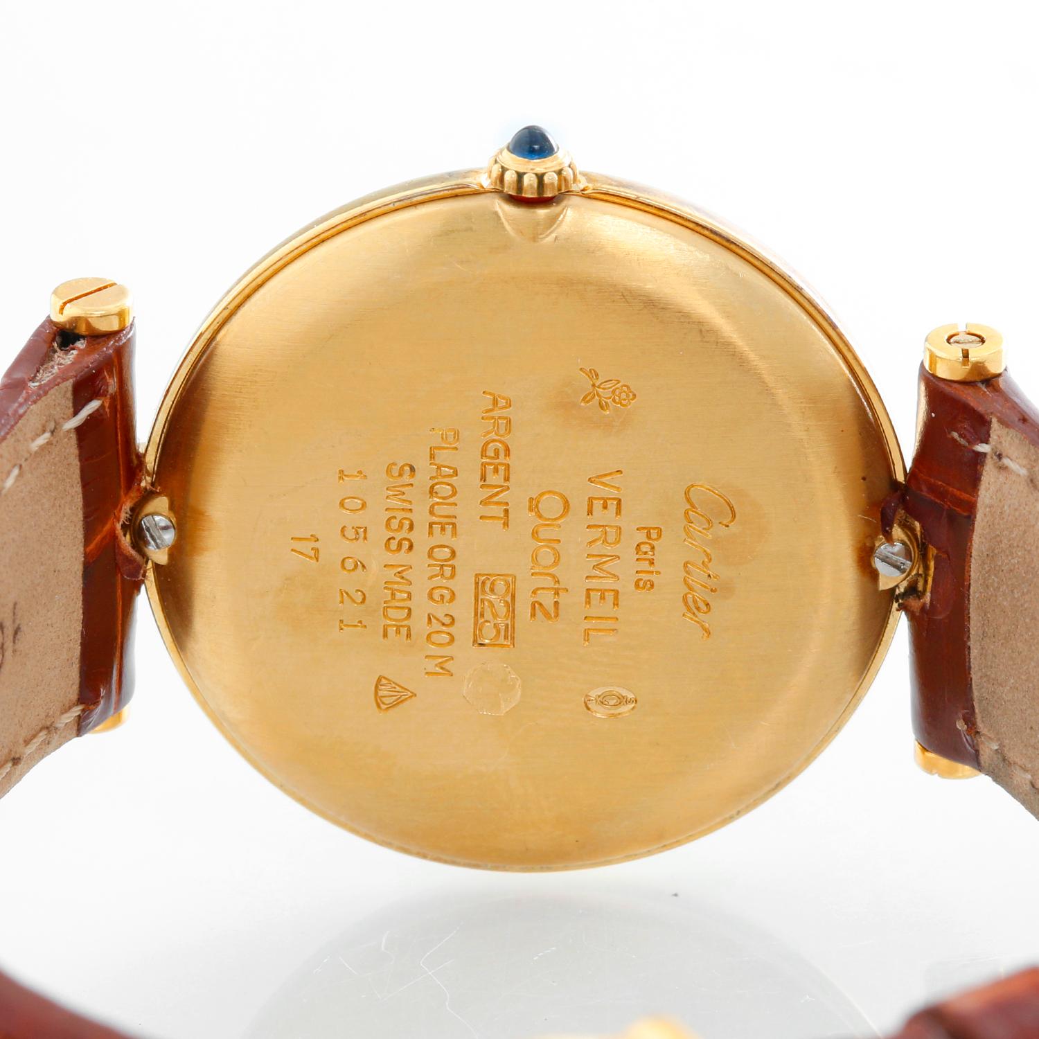cartier vermeil watch