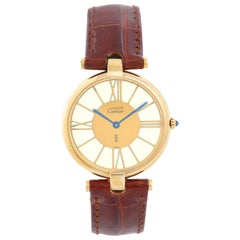 Must de Cartier Gold Vermeil Plaque Men's or Ladies Watch