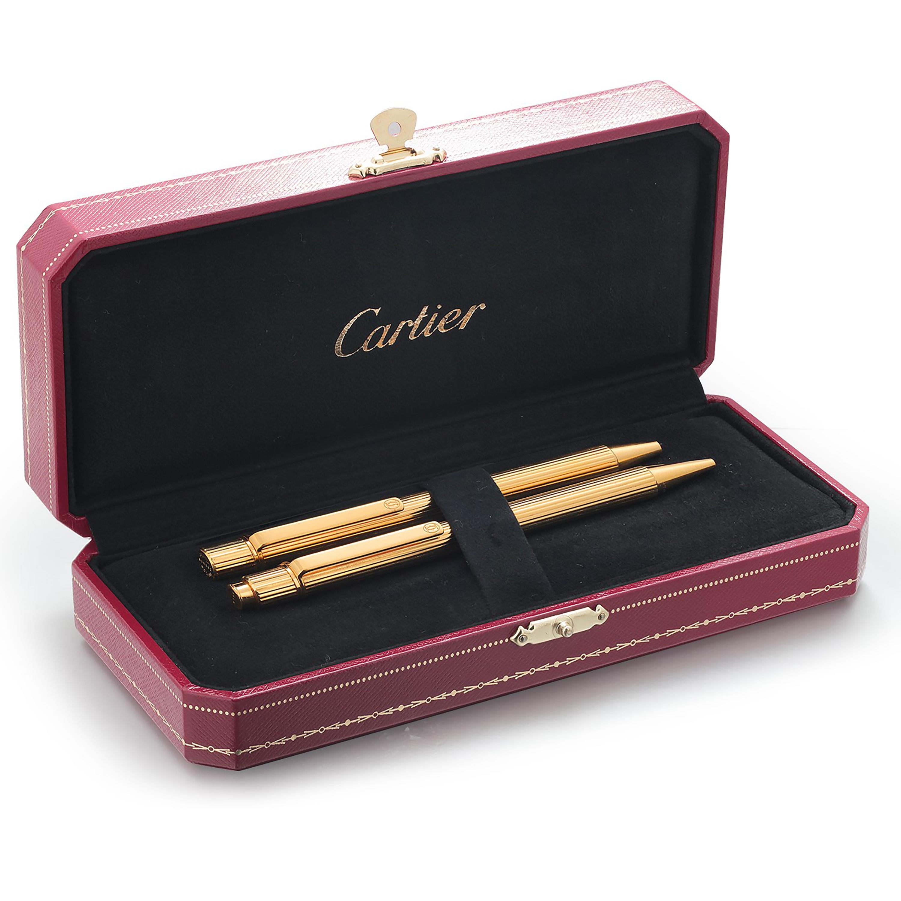 Contemporain Ensemble de stylos à bille et crayons mécaniques Must De Cartier en vente