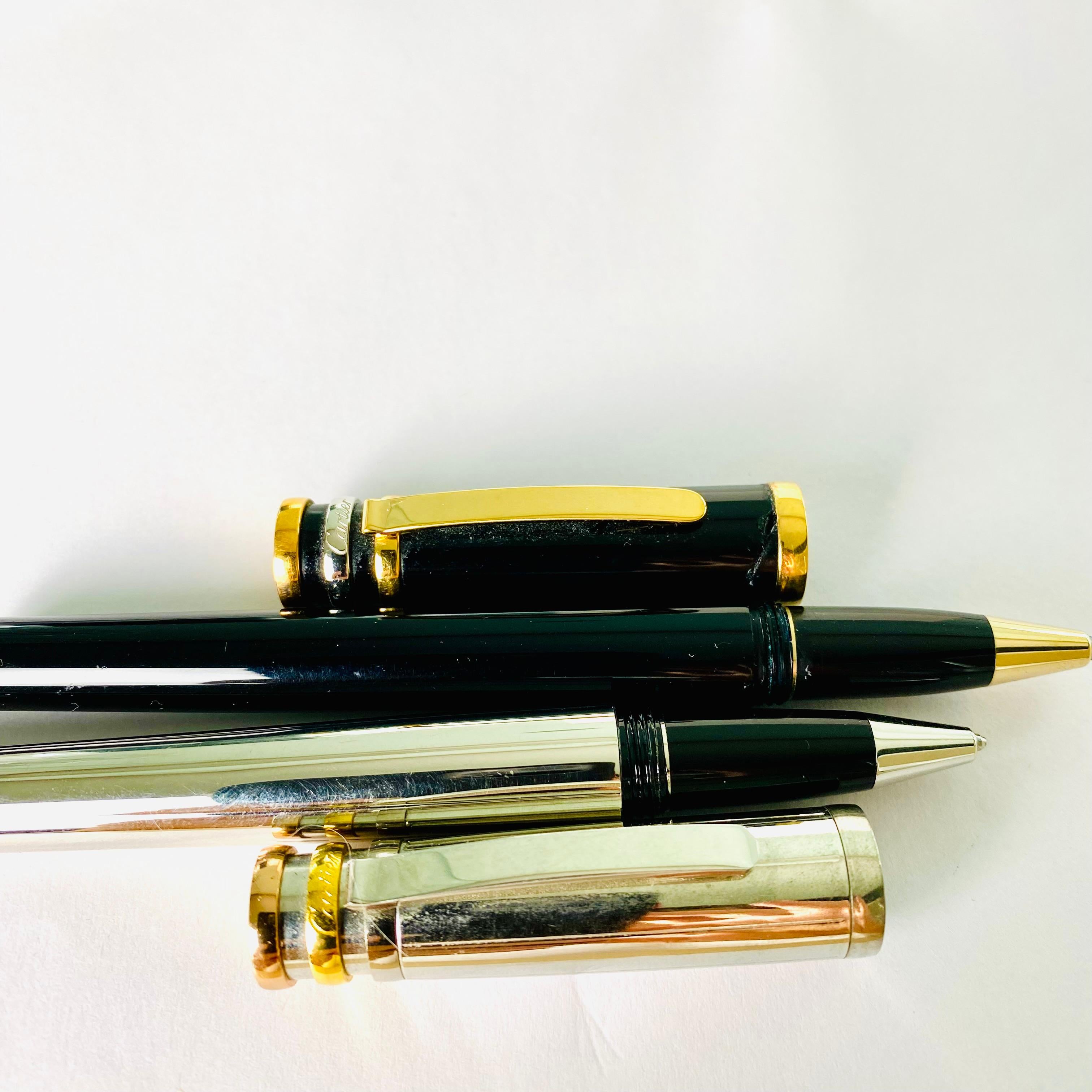 Ensemble de stylos à bille et crayons mécaniques Must De Cartier Bon état - En vente à New York, NY