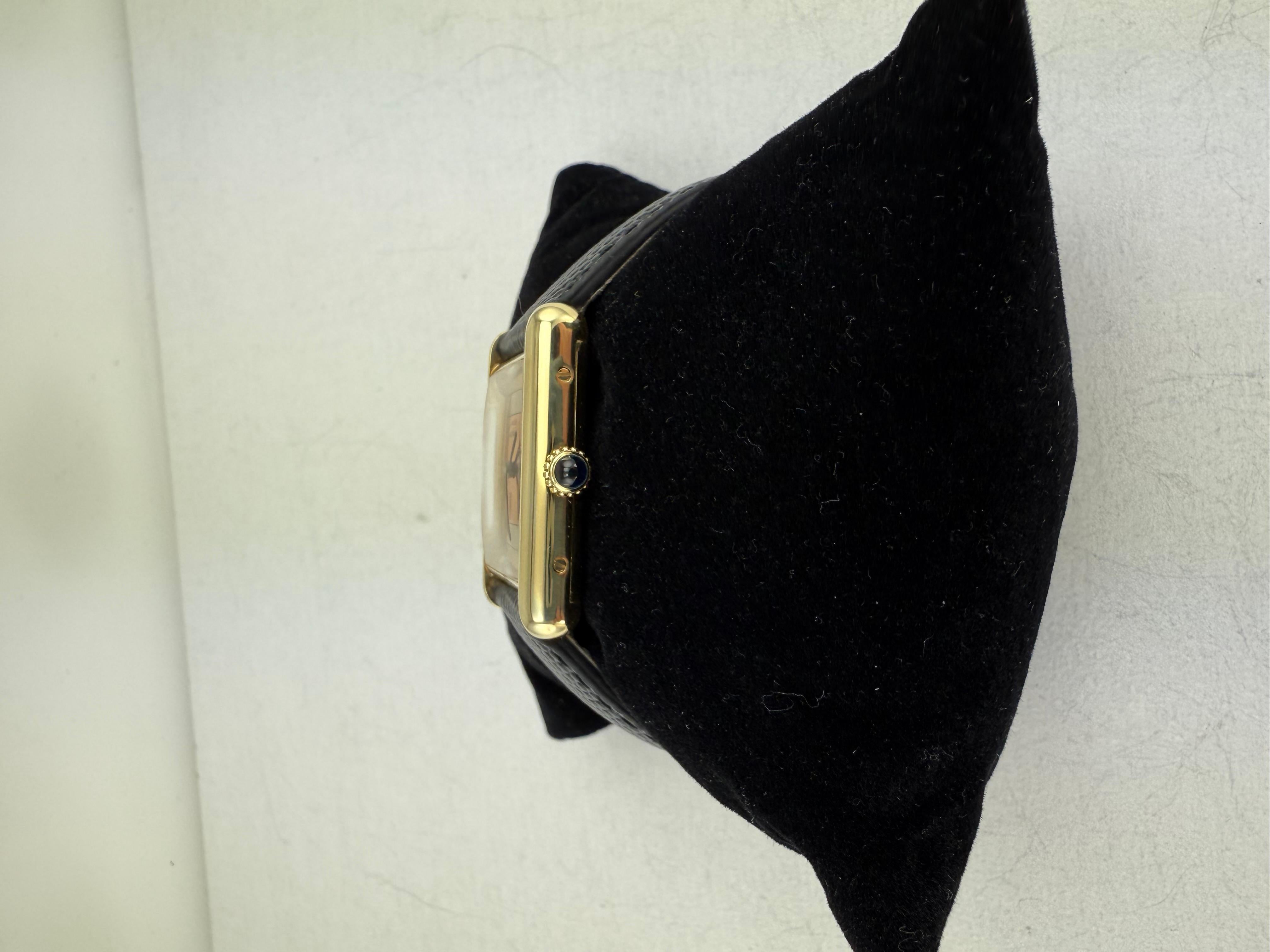 Must de Cartier Montre-bracelet Large Tank Vermeil TriColor Dial Unisexe en vente