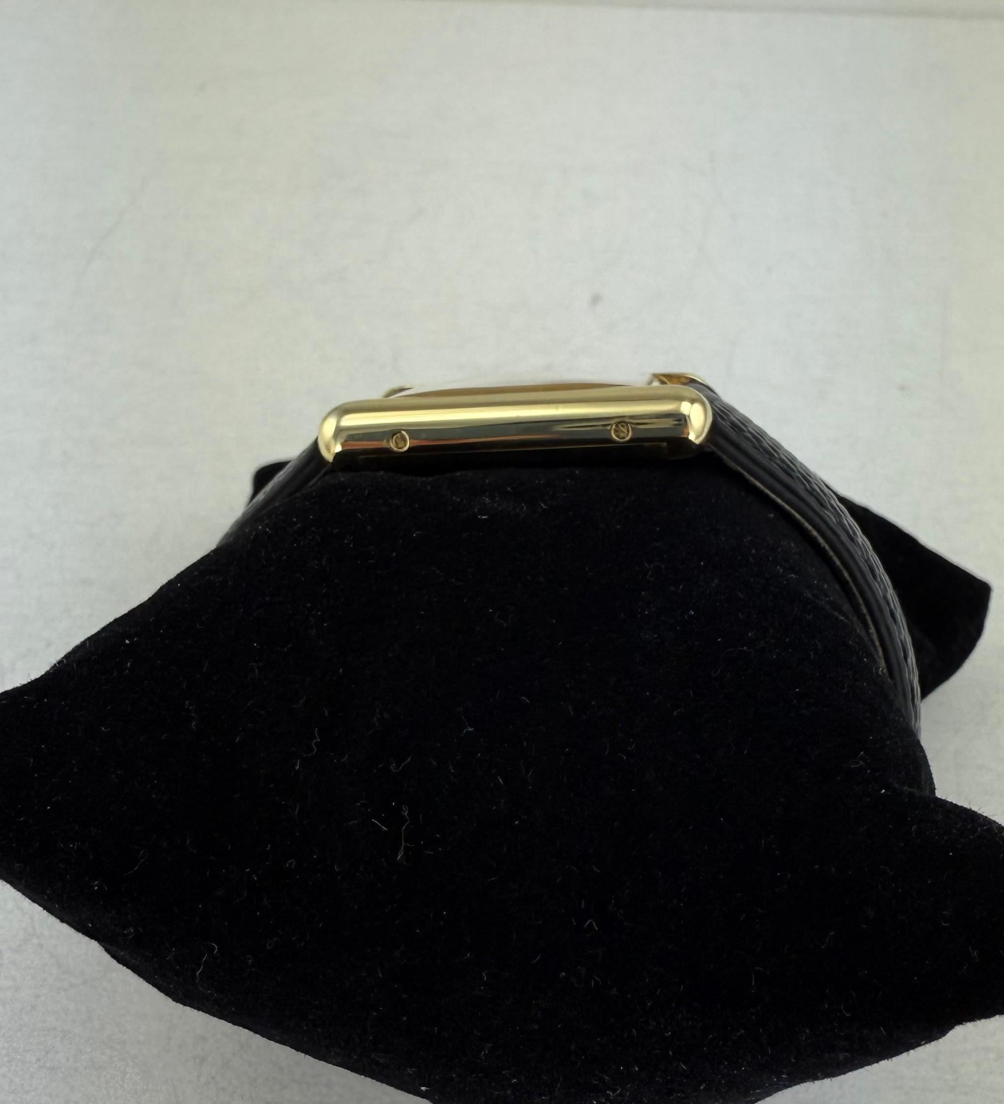 Must de Cartier Montre-bracelet Large Tank Vermeil TriColor Dial en vente 1