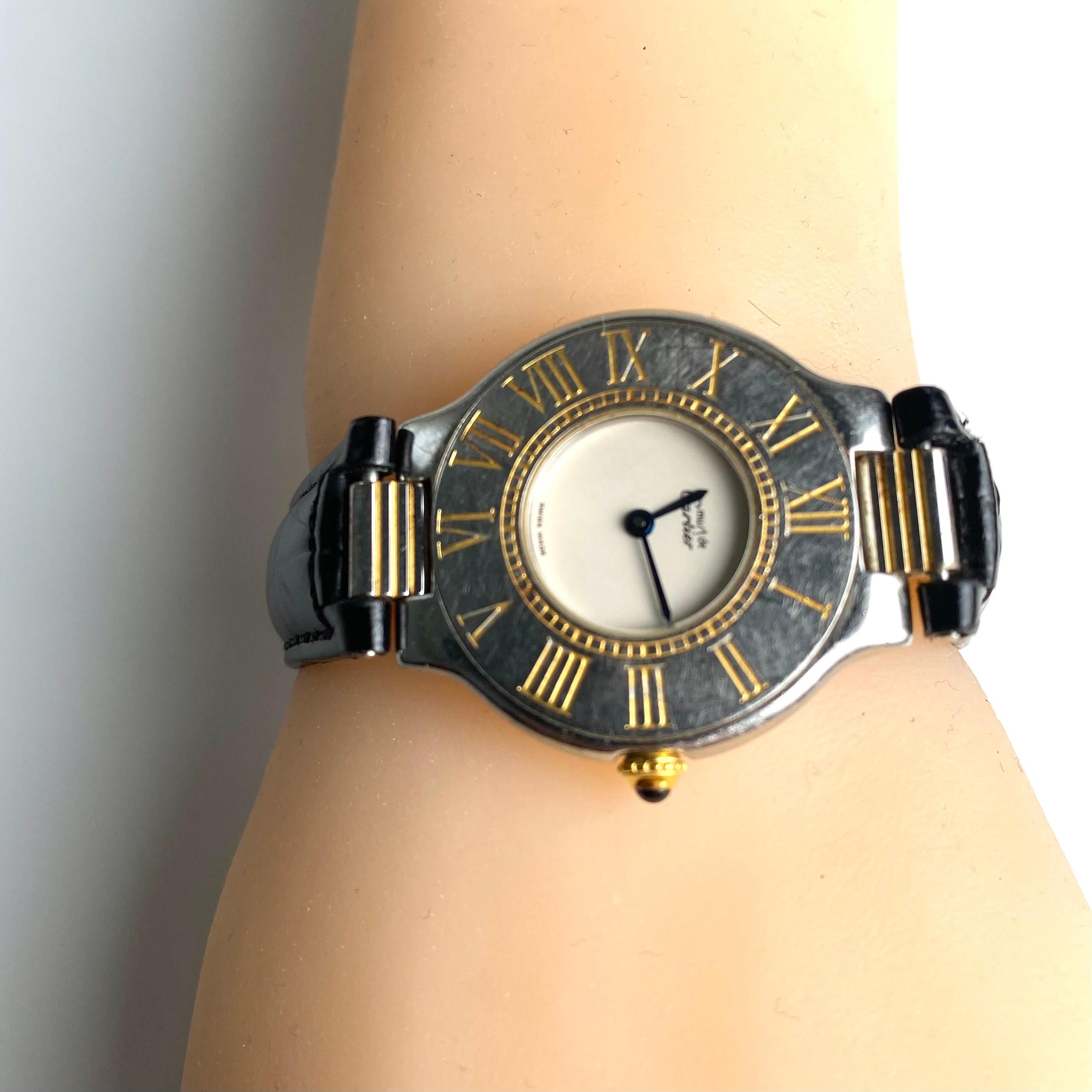 Must de Cartier Marques et Model Déposés 21 Quartz Watch W10050F4 For Sale 8