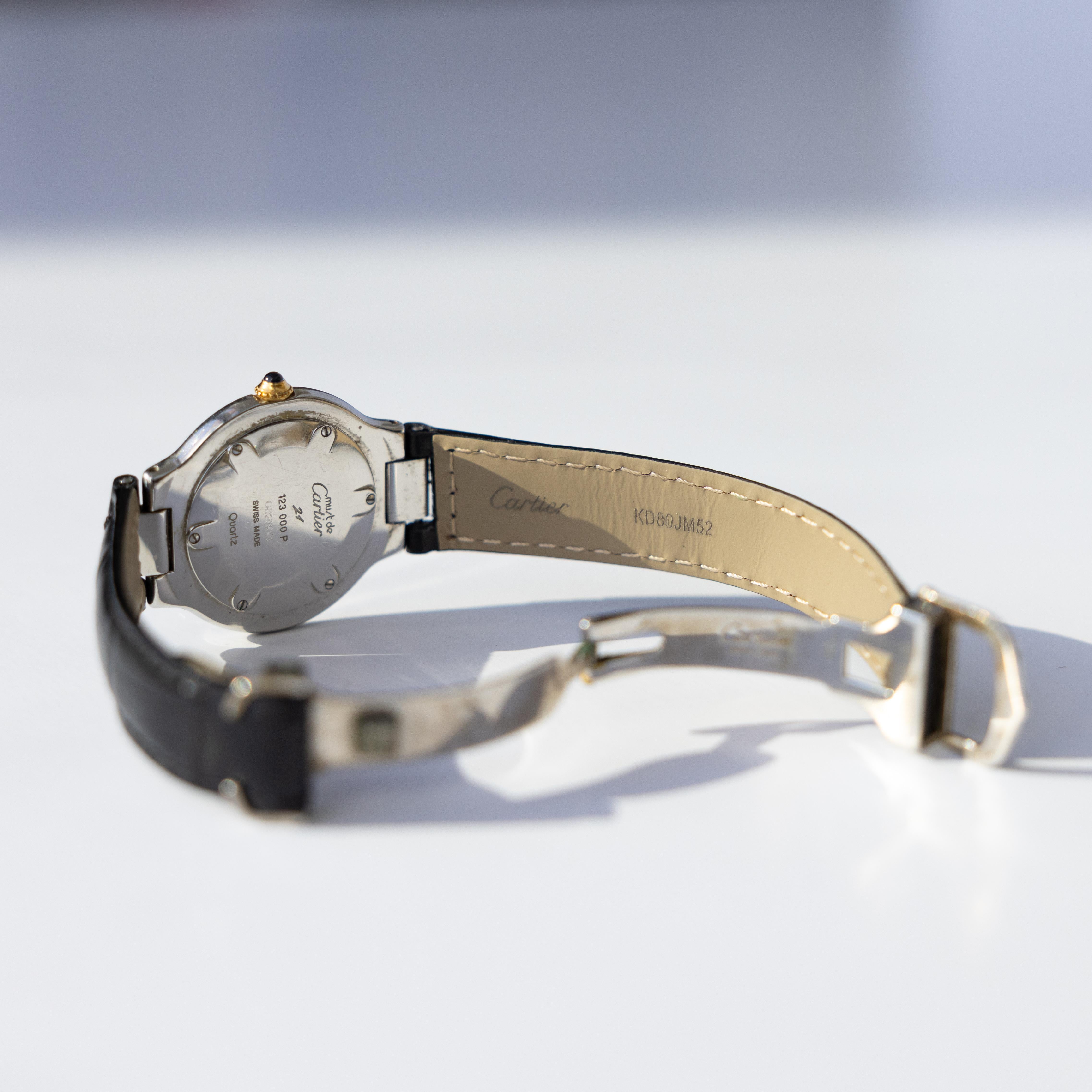 Must de Cartier Marques et Model Déposés 21 Quartz Watch W10050F4 In Good Condition For Sale In New York, NY