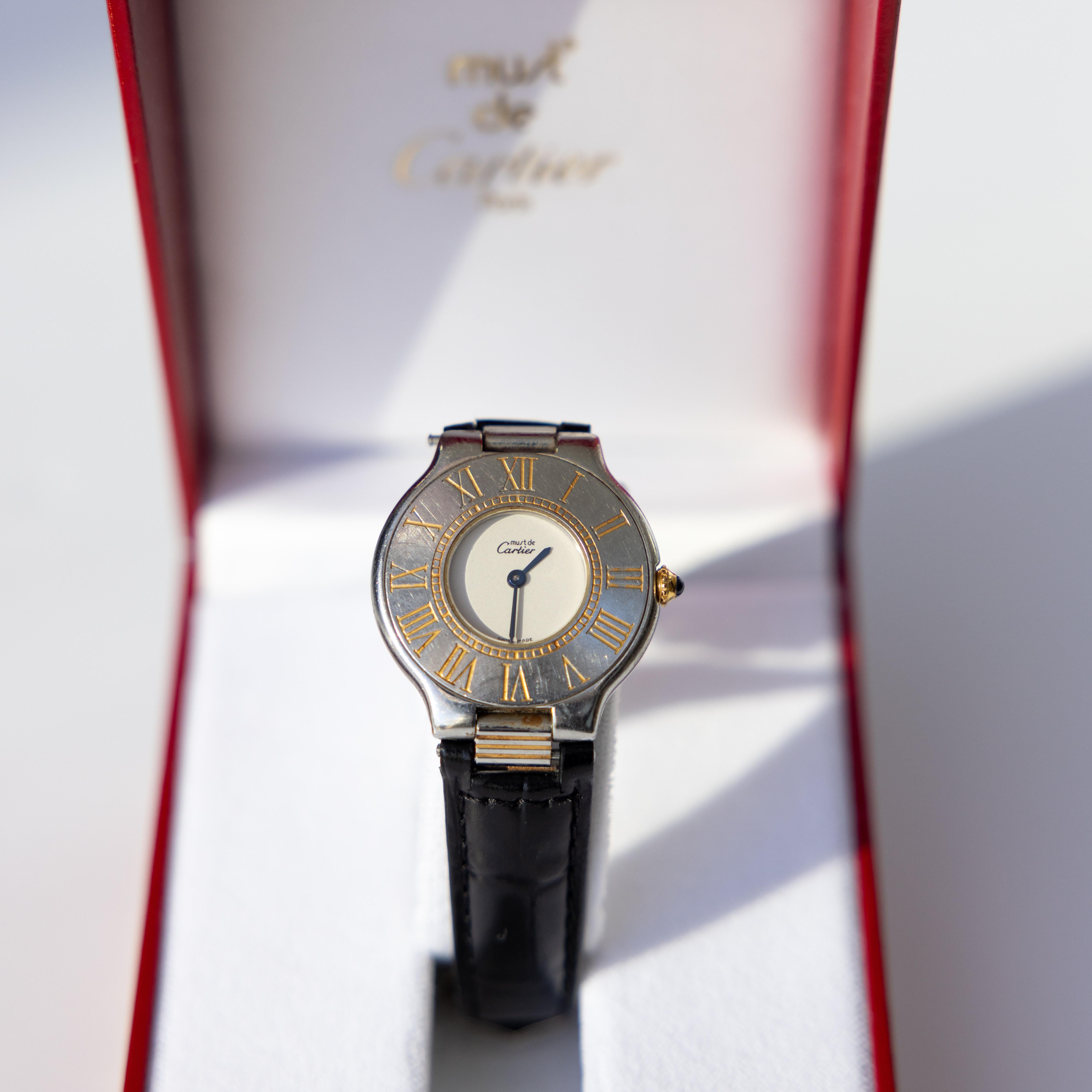 Must de Cartier Marques et Model Déposés 21 Quartz Watch W10050F4 For Sale 5