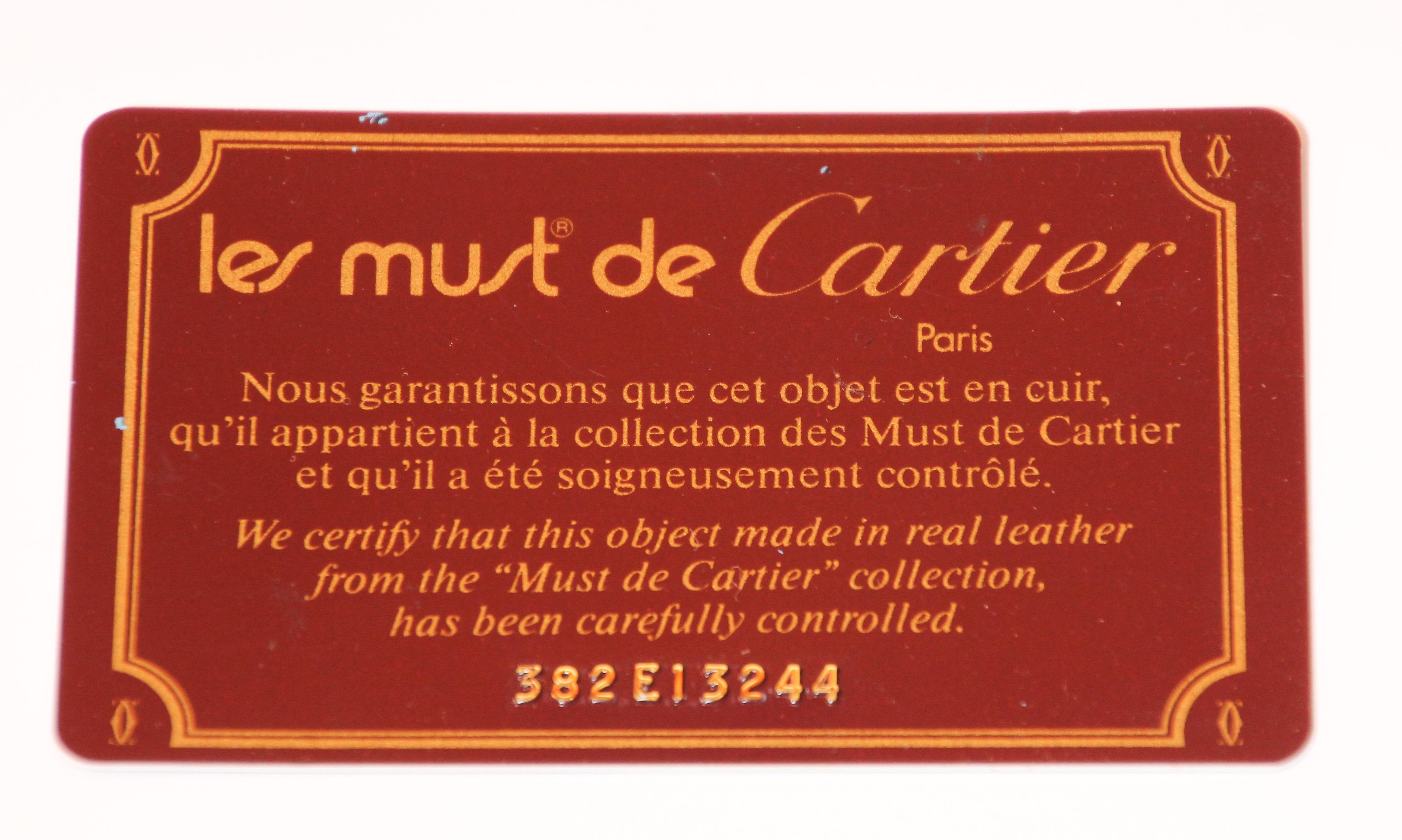 Hand-Crafted Must de Cartier Paris Vintage Playing Poker or Bridge Cards in Red Original Box