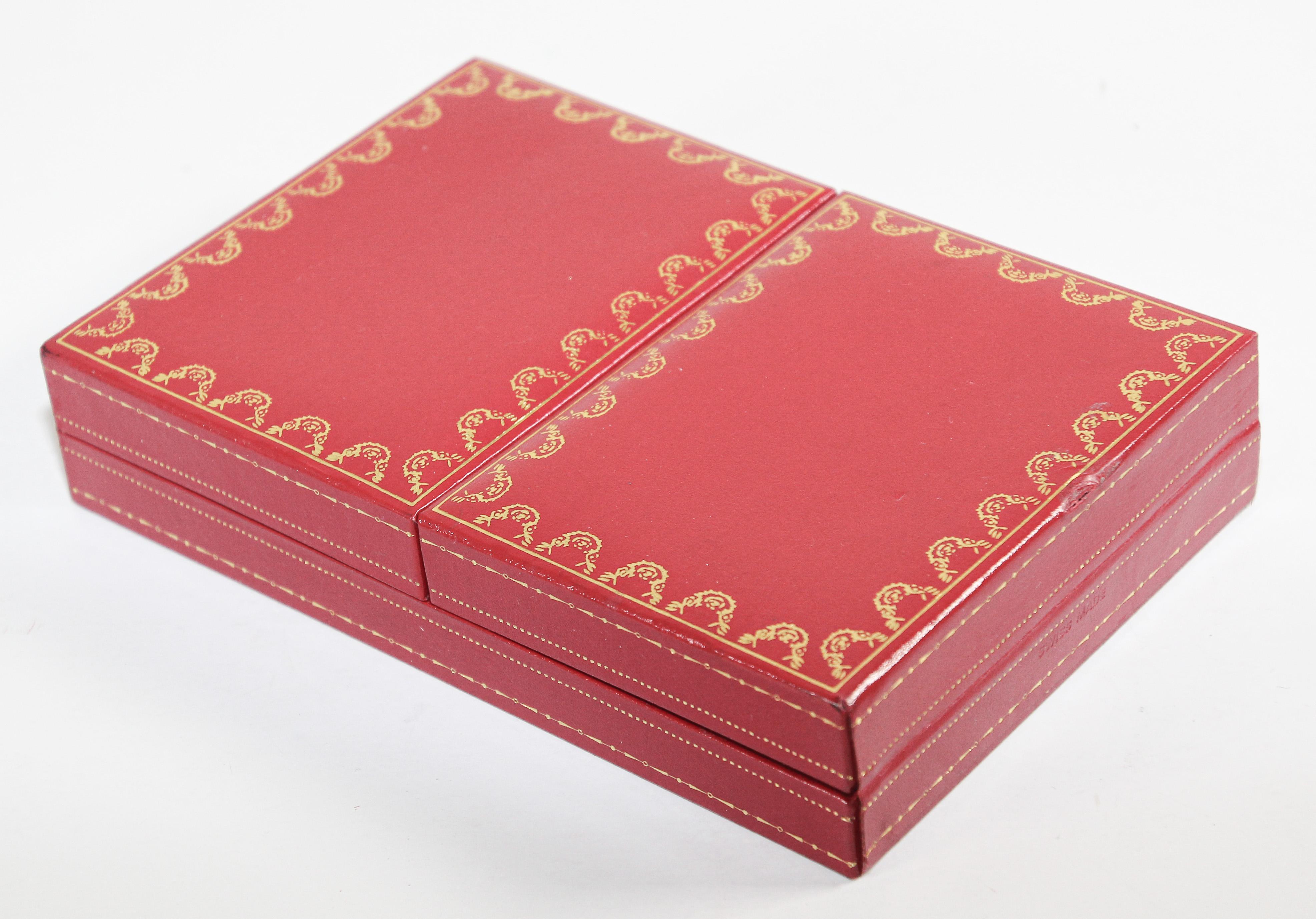 Must De Cartier Paris Vintage Playing Poker or Bridge Cards in Red Original Box 2