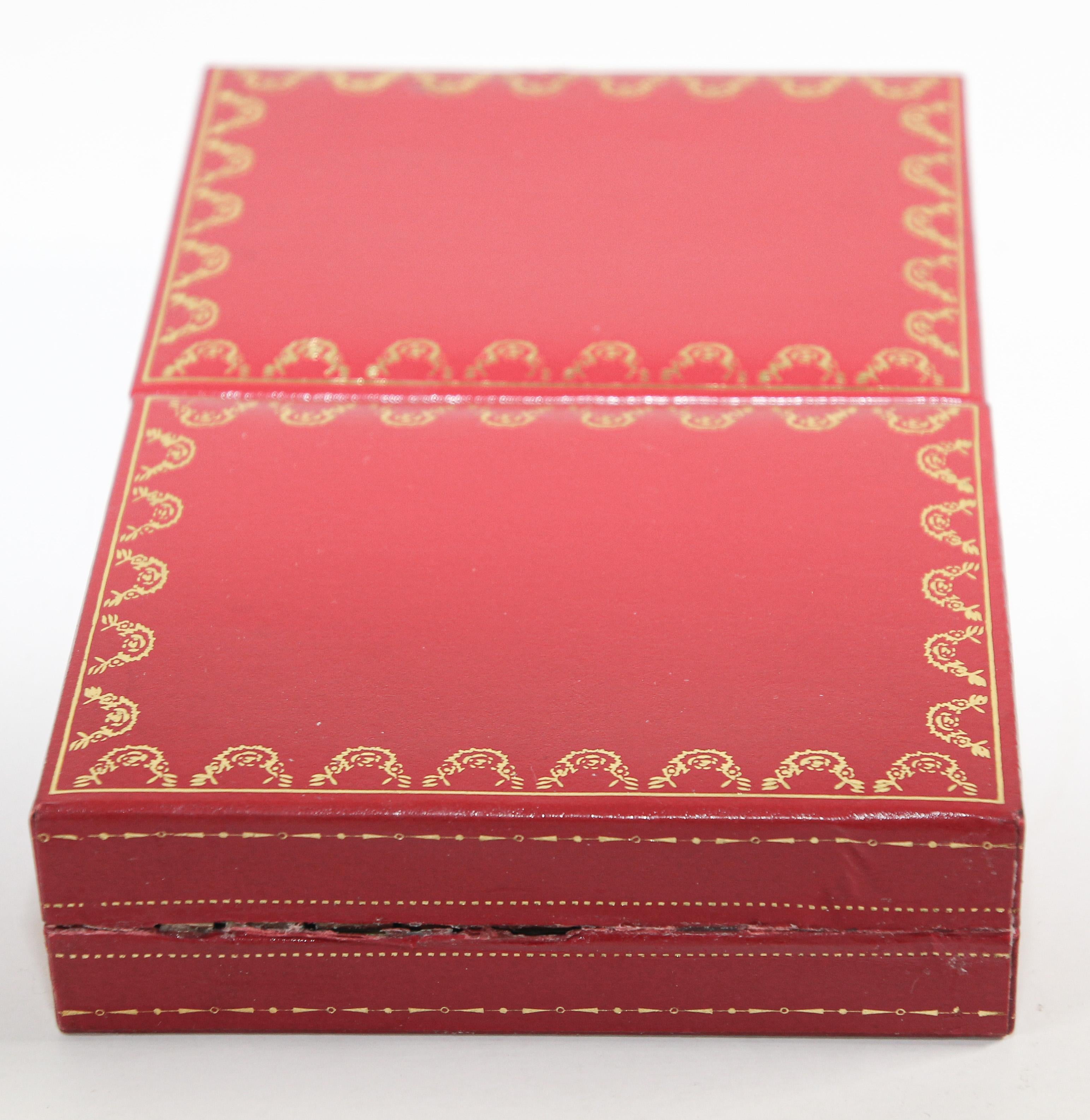 Must De Cartier Paris Vieille carte de poker ou bridge dans une boite originale rouge 6