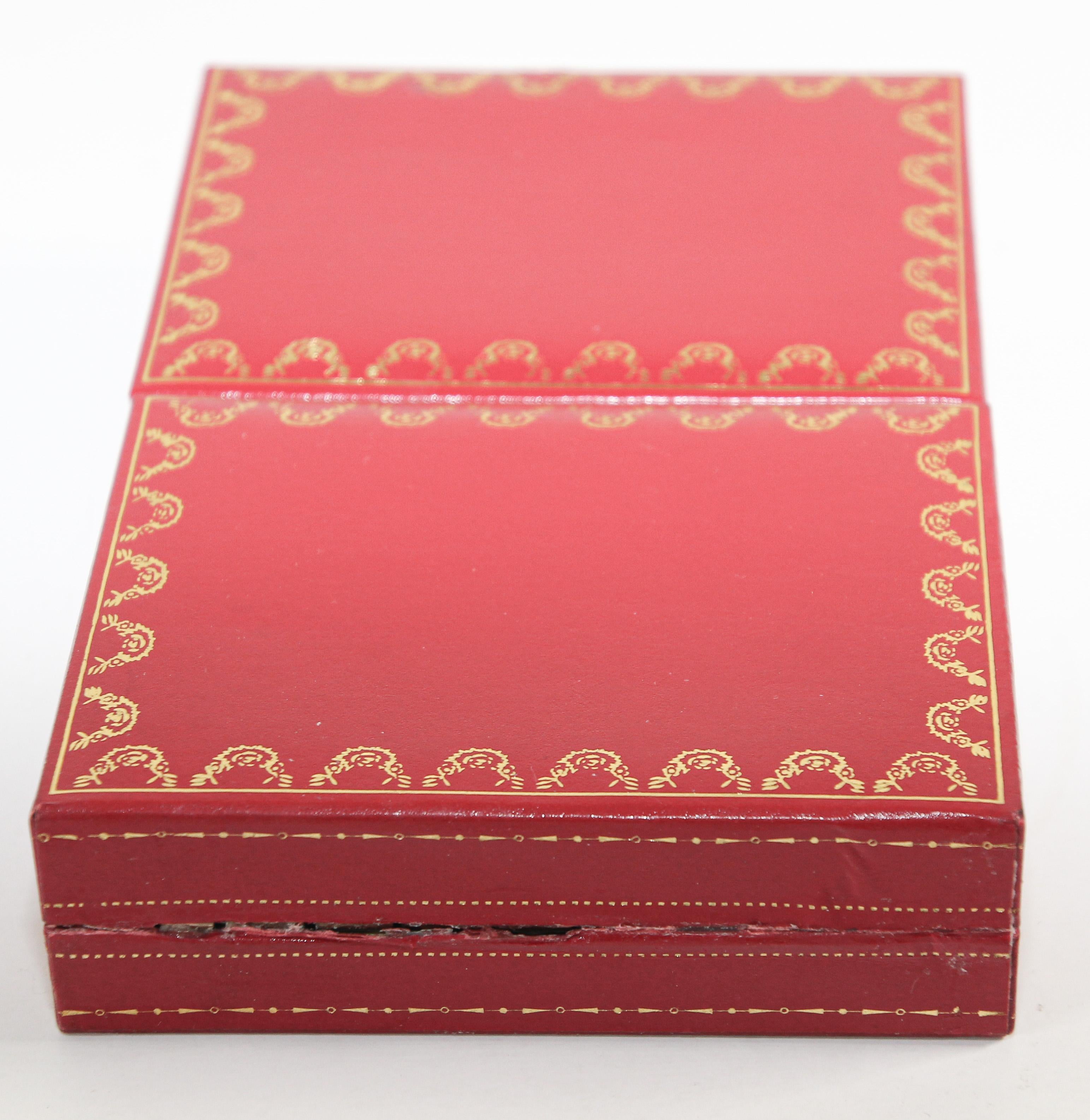 Must De Cartier Paris Vintage Playing Poker or Bridge Cards in Red Original Box 3