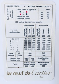 Must de Cartier Paris Vintage Playing Poker or Bridge Cards in Red Original Box