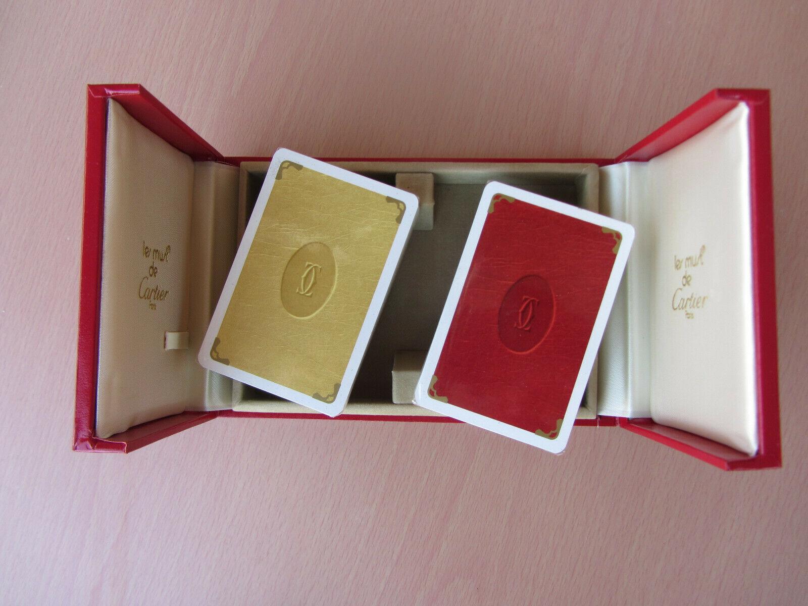 Hand-Crafted Must de Cartier Paris Vintage Playing Poker or Bridge Cards in Red Original Box