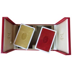 Must de Cartier Paris Vintage Playing Poker or Bridge Cards in Red Original Box
