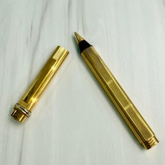 Must De Cartier Pen Vendome Trinity Ball Point 18k Gold Plated Accessory