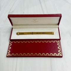 Must De Cartier Pen Vendome Trinity Ball Point 18k Gold Plated