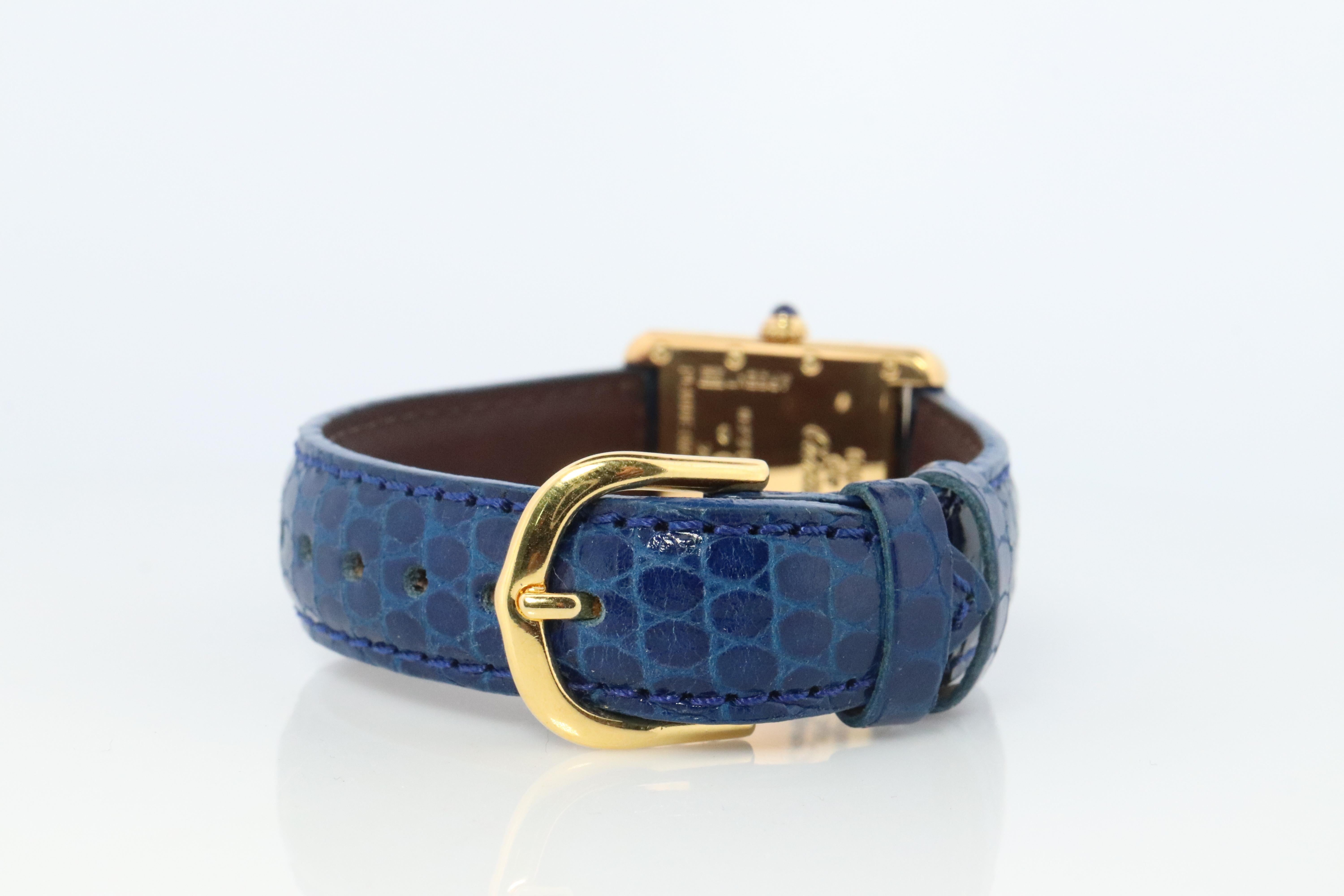 Must de Cartier Tank 2415 Watch. Vermeil ARGENT 925 Medium Tank 5