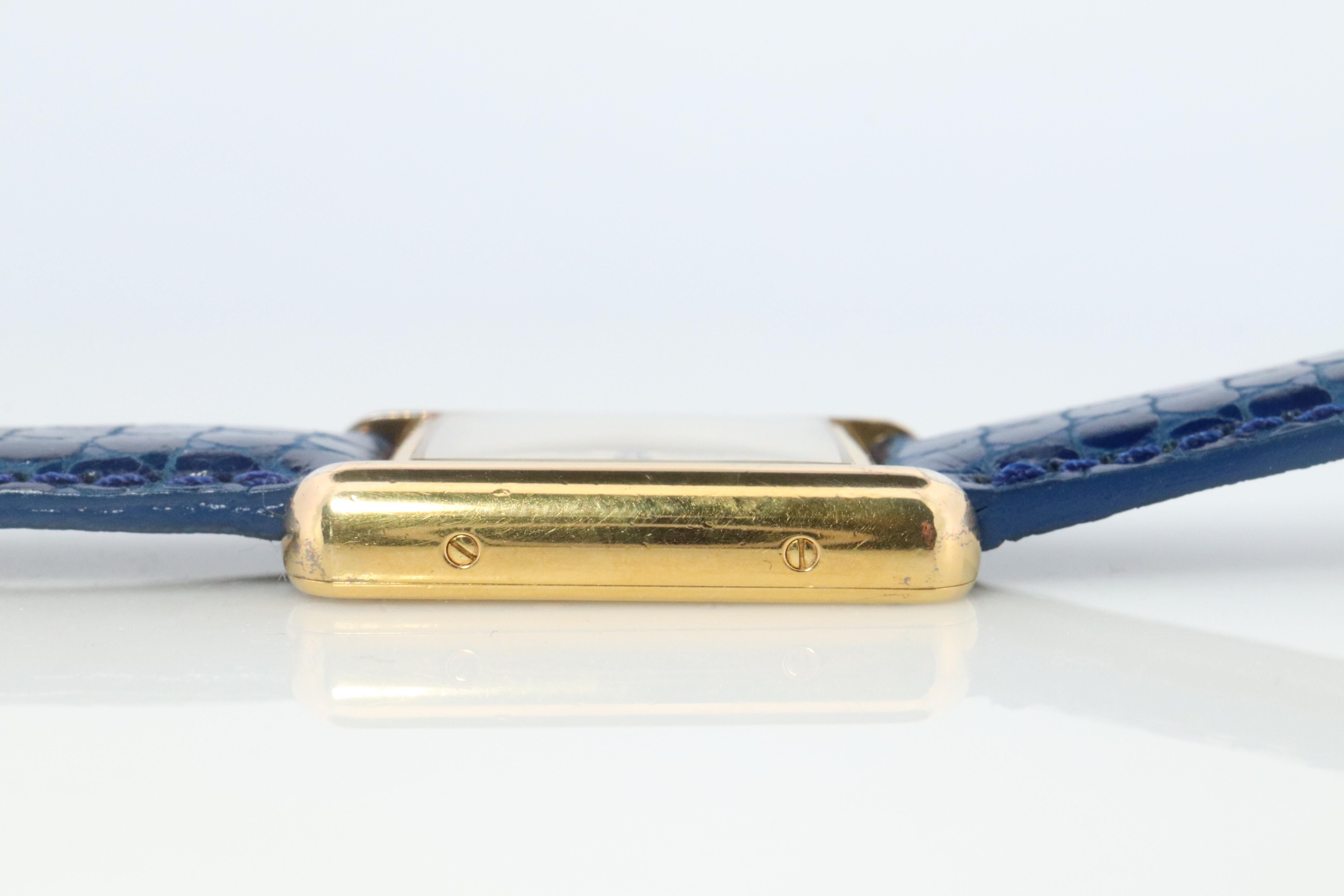 Women's Must de Cartier Tank 2415 Watch. Vermeil ARGENT 925 Medium Tank