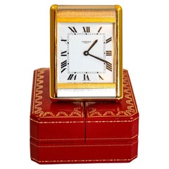 Cartier Tank Desk Clock Two-Tone Gold and Steel