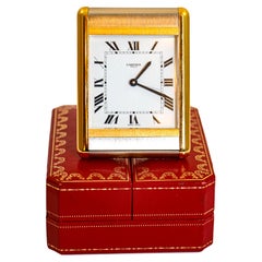 Cartier Tank Desk Clock Two-Tone Gold and Steel