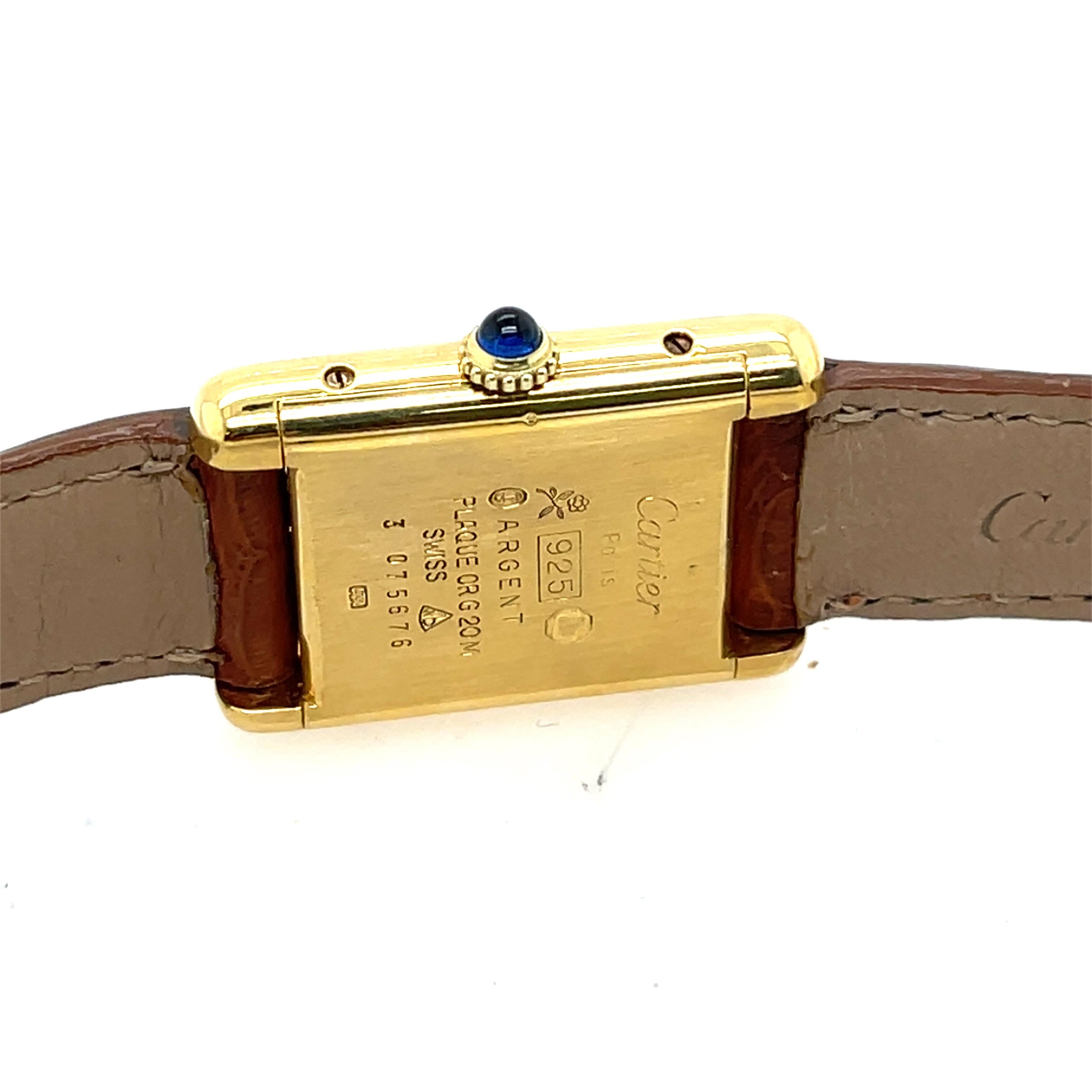 Must de Cartier Tank Gents 70s Manual Wind 