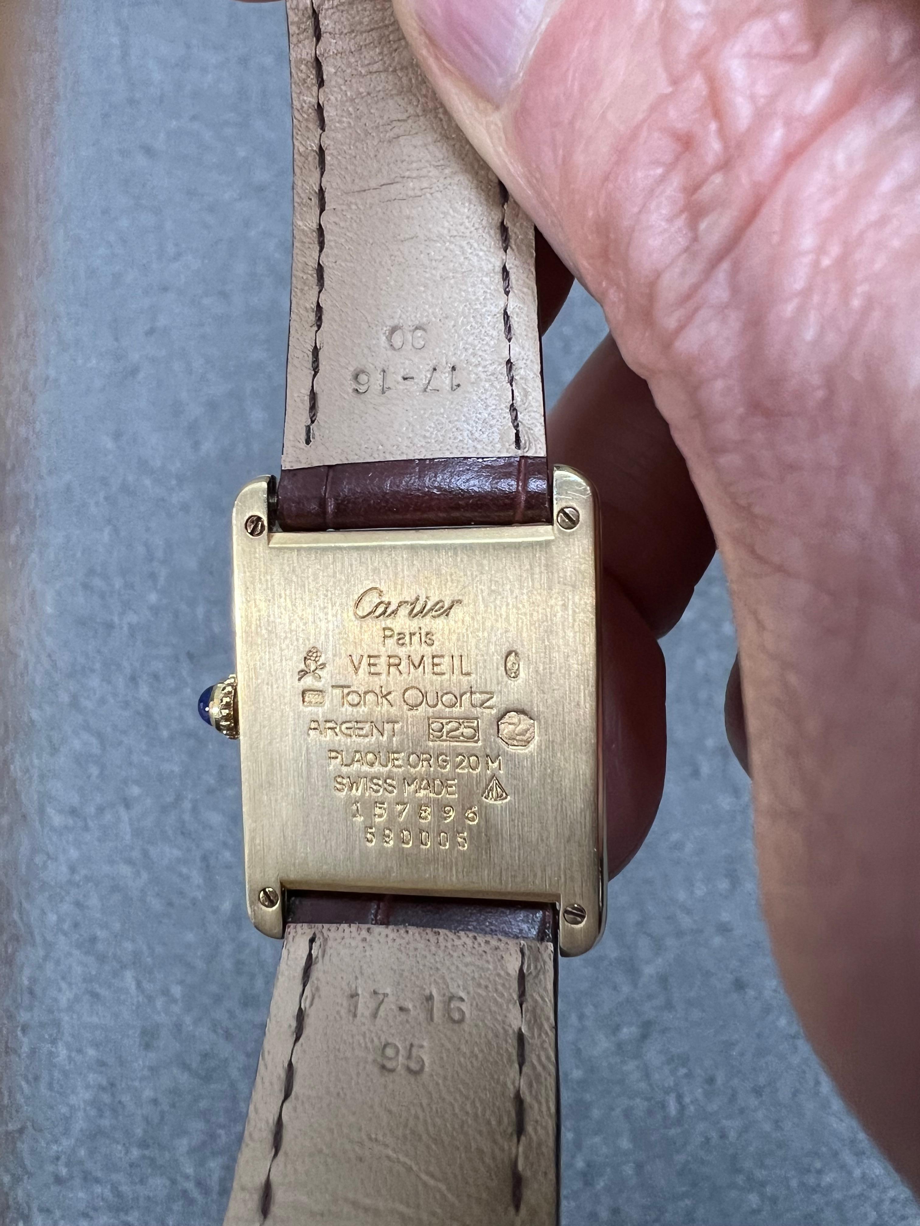 Must De Cartier Tank Quartz Wristwatch 6