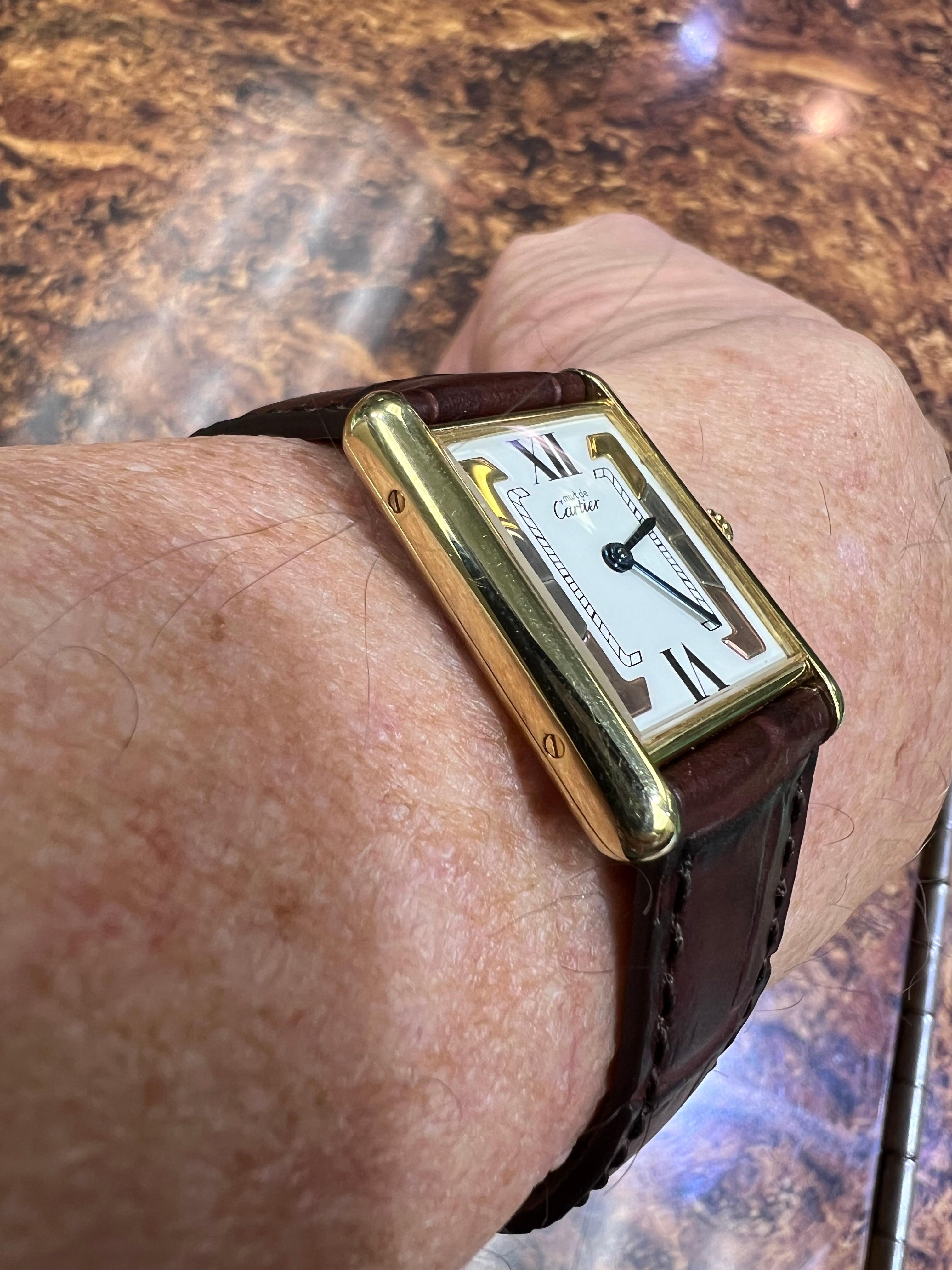 Modern Must De Cartier Tank Quartz Wristwatch