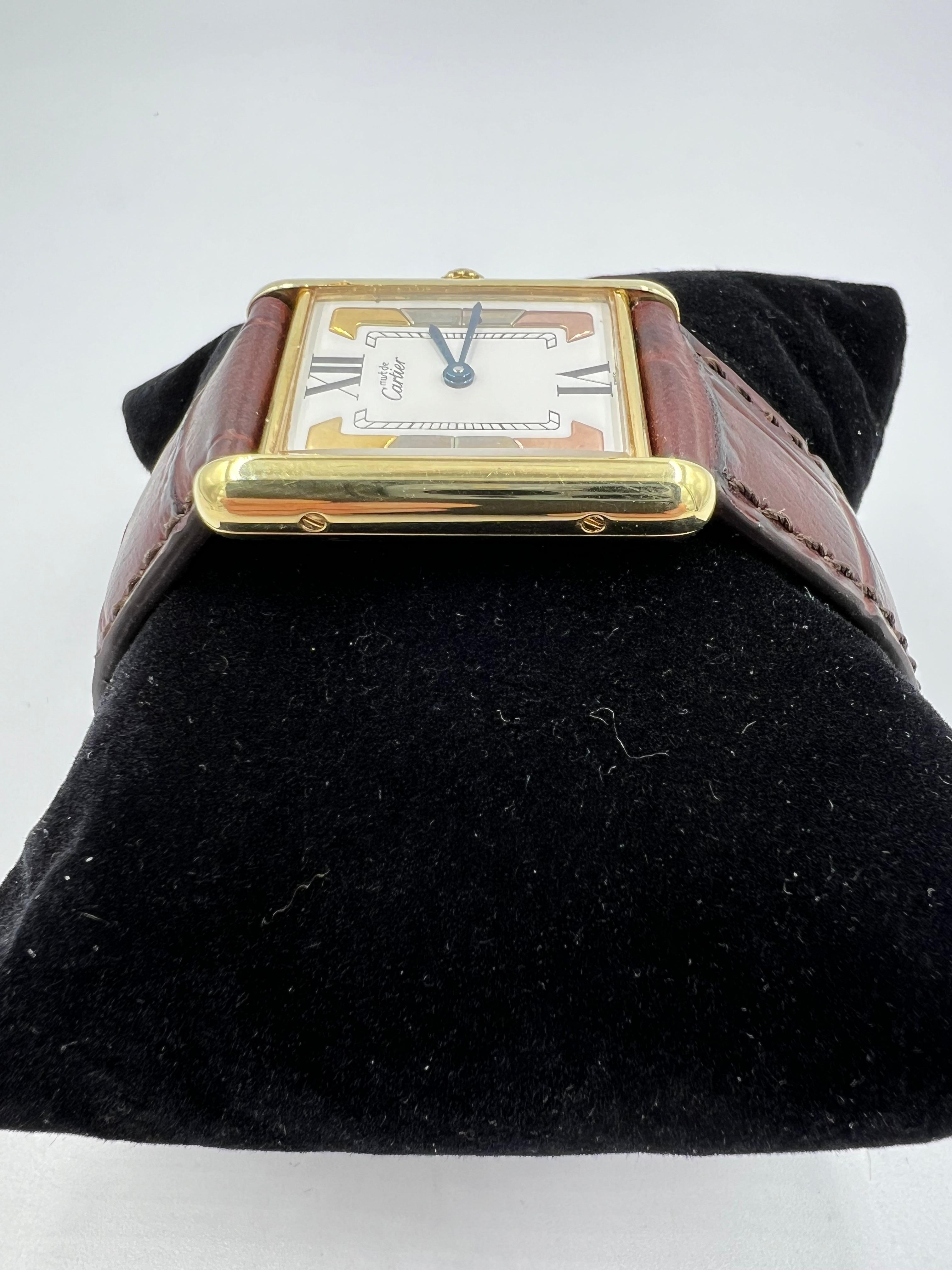 Must De Cartier Tank Quartz Wristwatch 2