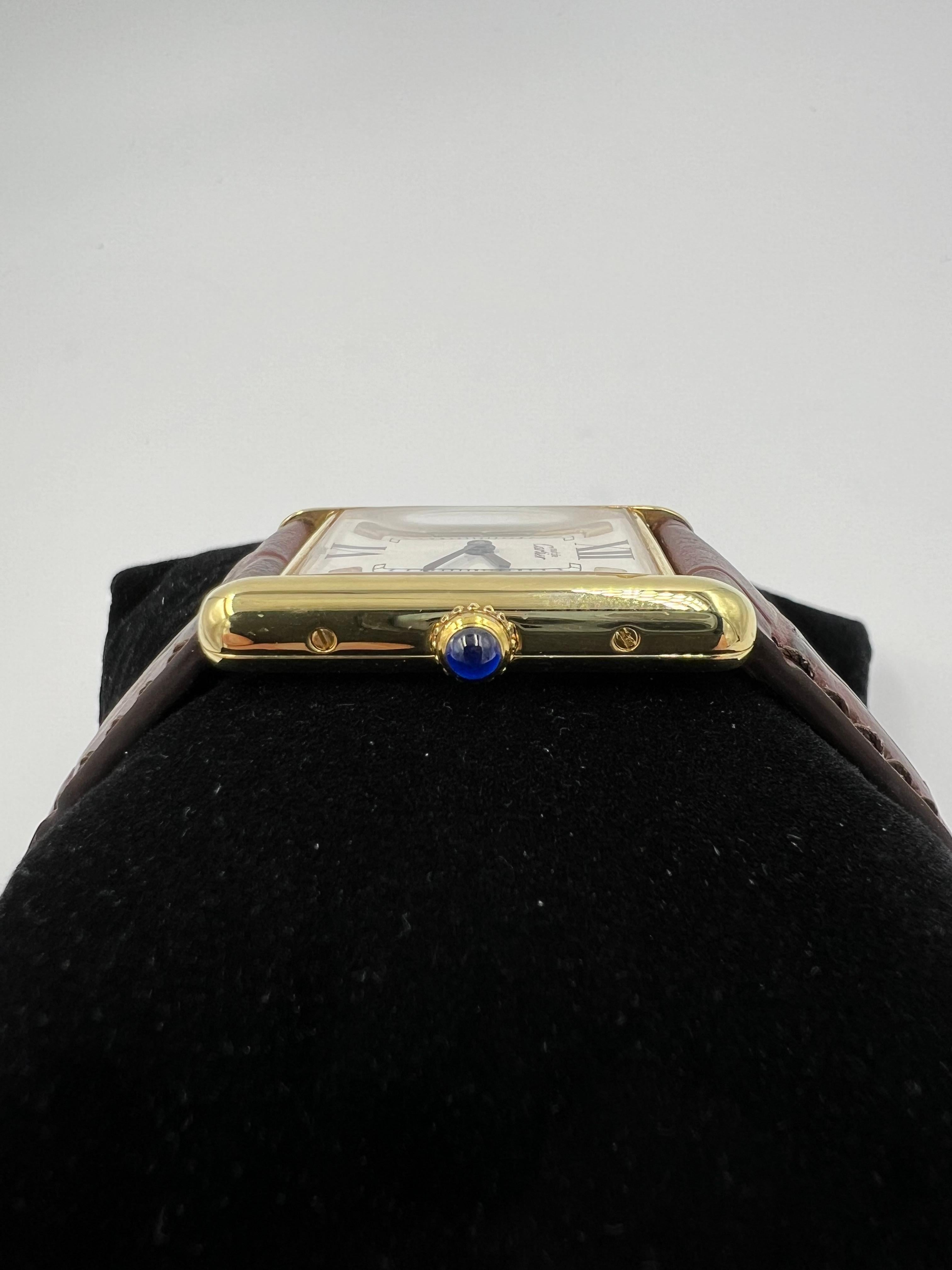 Must De Cartier Tank Quartz Wristwatch 4