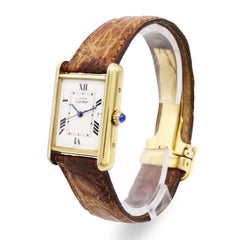 Reloj de hombre Must de Cartier Tank Vermeil Date Quartz, ref. 2413