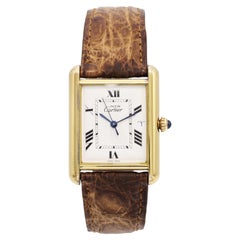 Reloj de hombre Must de Cartier Tank Vermeil Date Quartz, ref. 2413