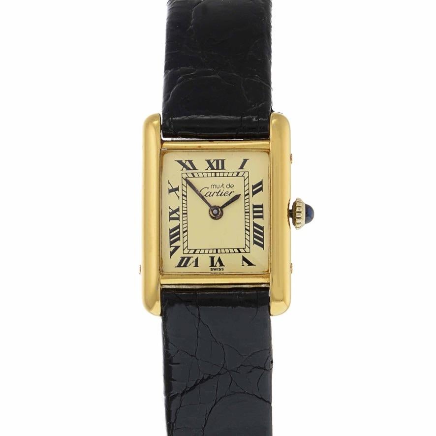 Retro Must De Cartier Tank Vermeil Manual Wind