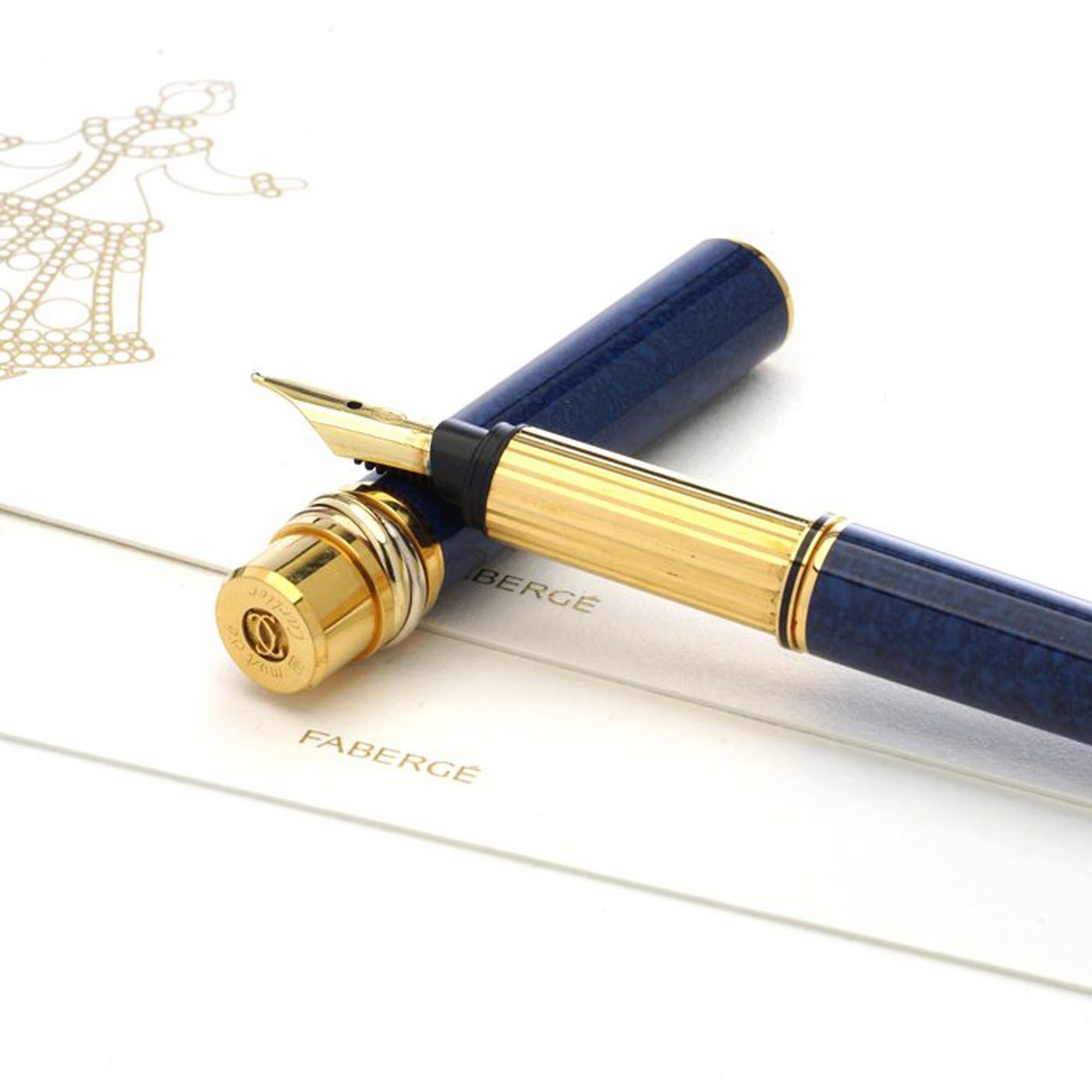 Must de Cartier Trinity 18kt Gold Nib-Brunnenstift, 1980er Jahre im Zustand „Gut“ im Angebot in Braintree, GB