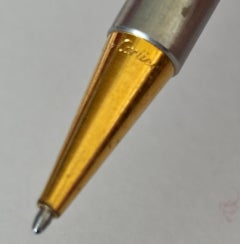Must de Cartier “Trinity Vendôme” Ballpoint Pen Gold & Silver France circa 1980s