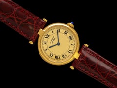 Must De Cartier Vendome Ladies Vermeil Watch - 18K Gold Over Sterling Silver