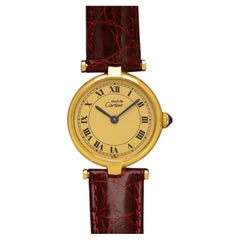 Must De Cartier Vendome Ladies Vermeil Watch - 18K Gold Over Sterling Silver