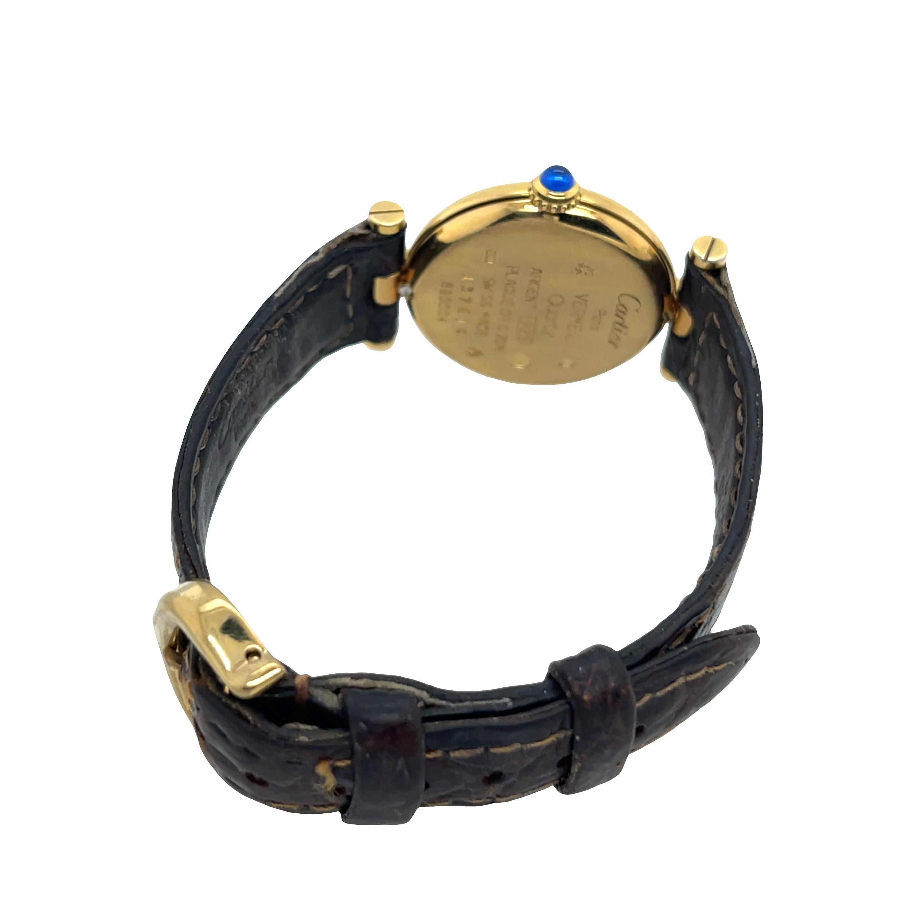 Must de Cartier Vendôme, Reloj de señora Vermeil en Excelente Estado en London, GB