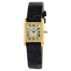 Must de Cartier Vermeil Quarz Tank-Uhr Referenz 3 66001