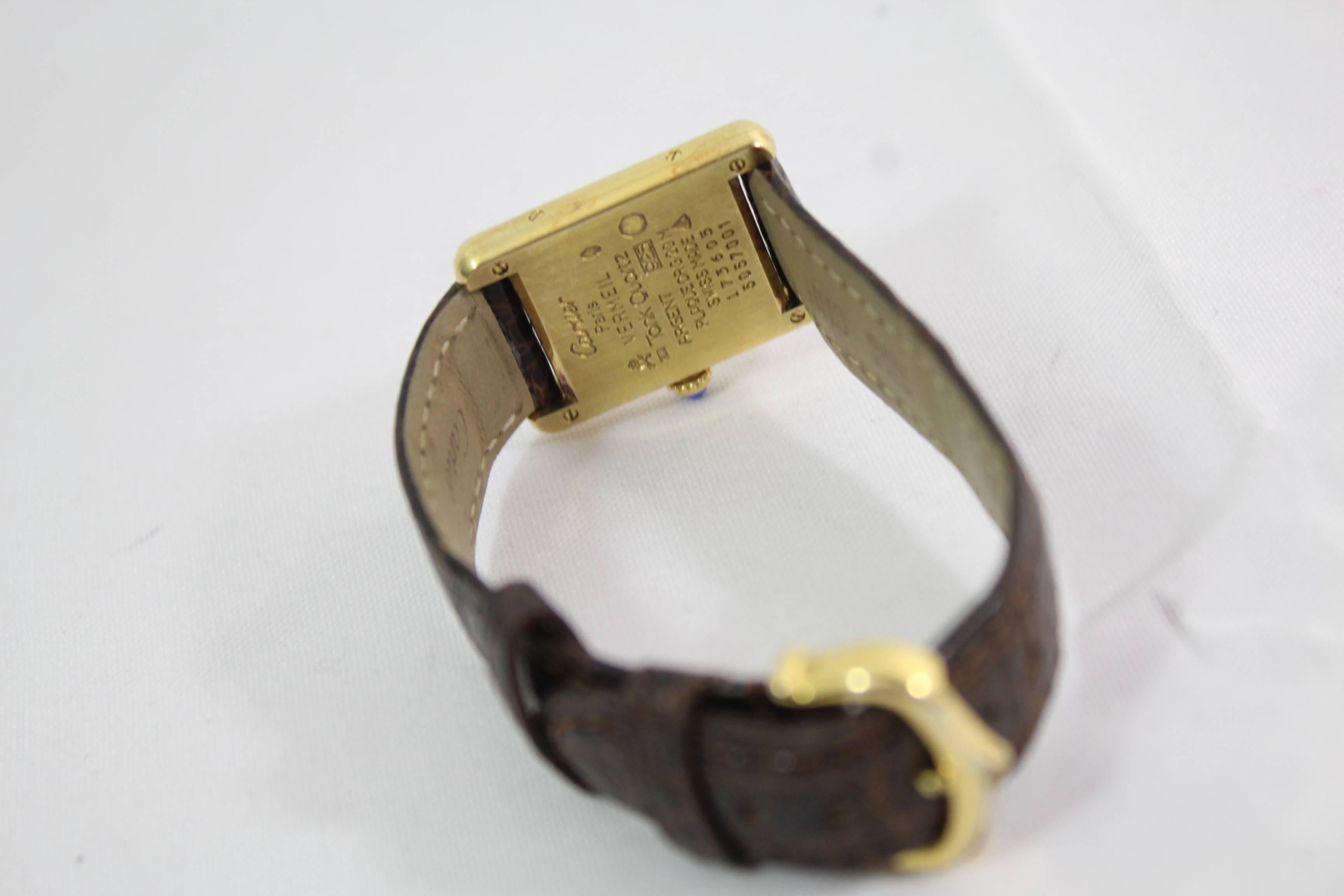 Must de Cartier Vermeil Quartz Watch In Good Condition In Paris, FR