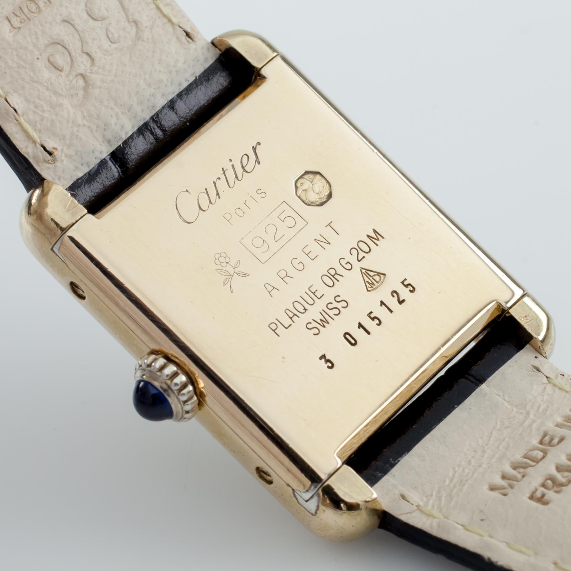 Must de Cartier Vermeil Women's Hand-Winding Watch with Aftermarket Leather Band 2