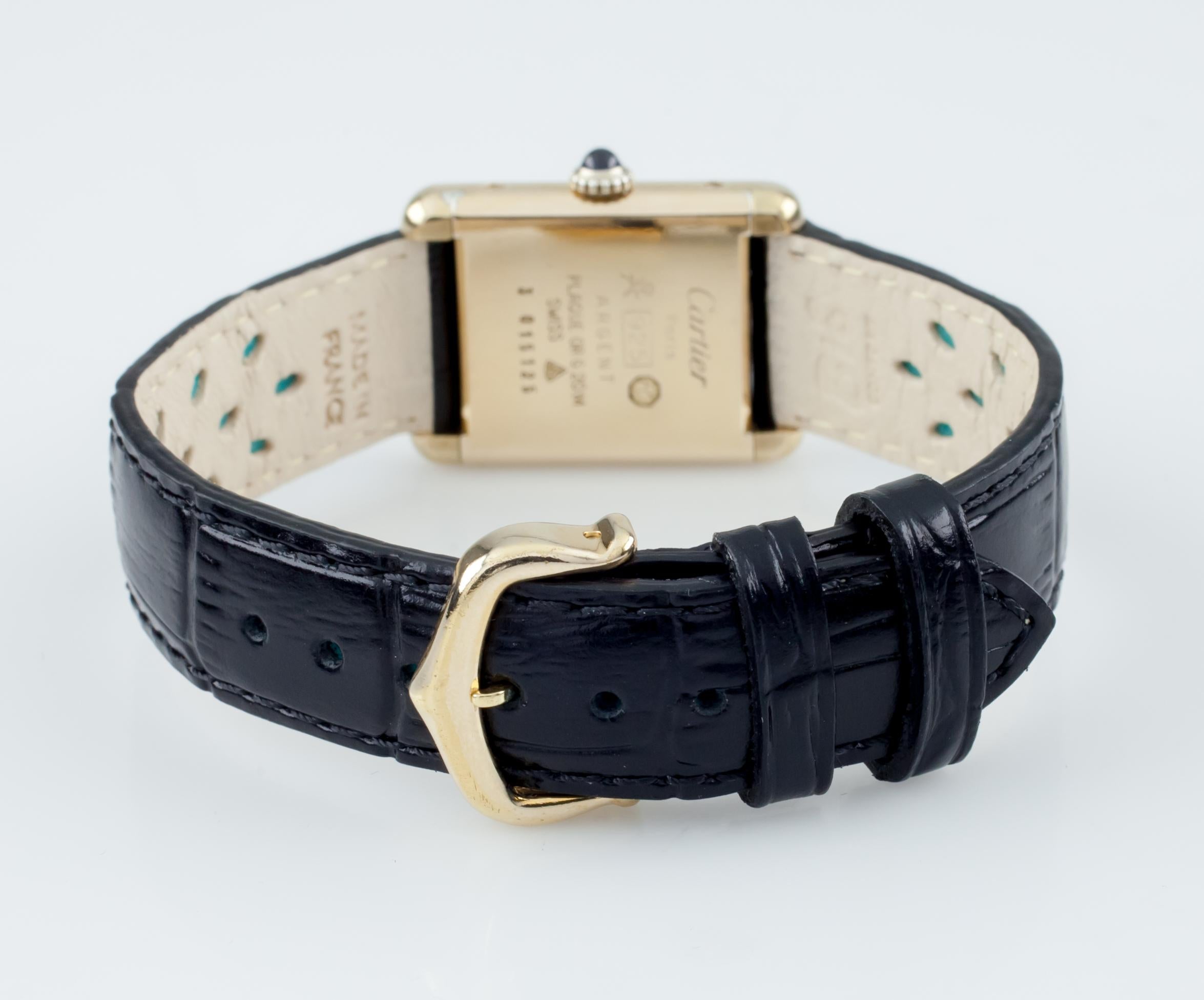 Must de Cartier Vermeil Women's Hand-Winding Watch with Aftermarket Leather Band 3