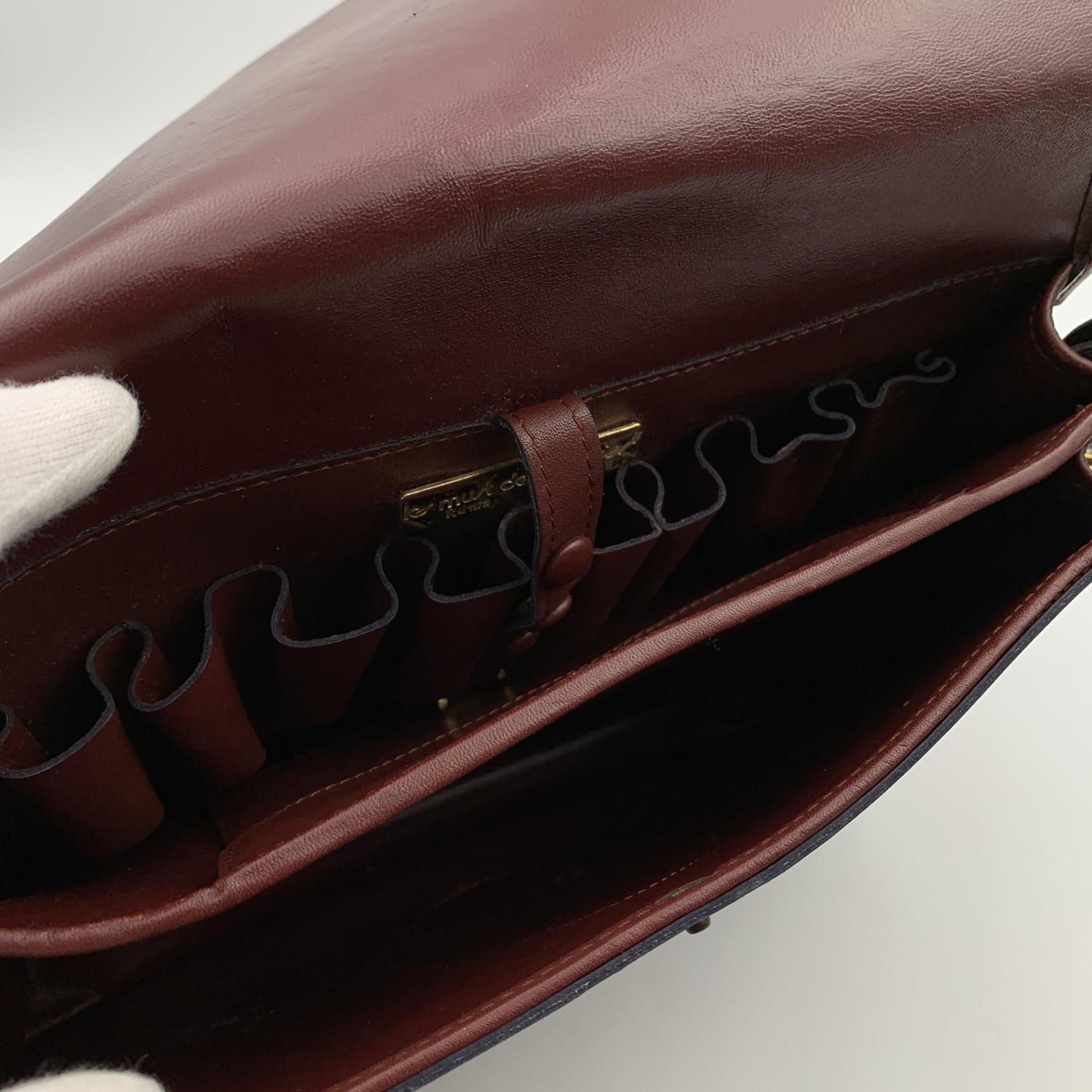 Women's Must de Cartier Vintage Burgundy Leather Flap Shoulder Bag