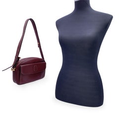 Must de Cartier Vintage Burgundy Leather Front Pocket Shoulder Bag
