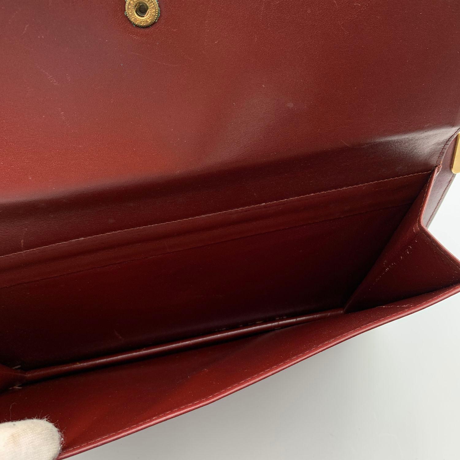 Must de Cartier Vintage Burgundy Leather Shoulder Flap Bag In Good Condition In Rome, Rome
