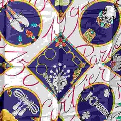 Must De Cartier Vintage Jacquard Silk Scarf 150th Anniversary