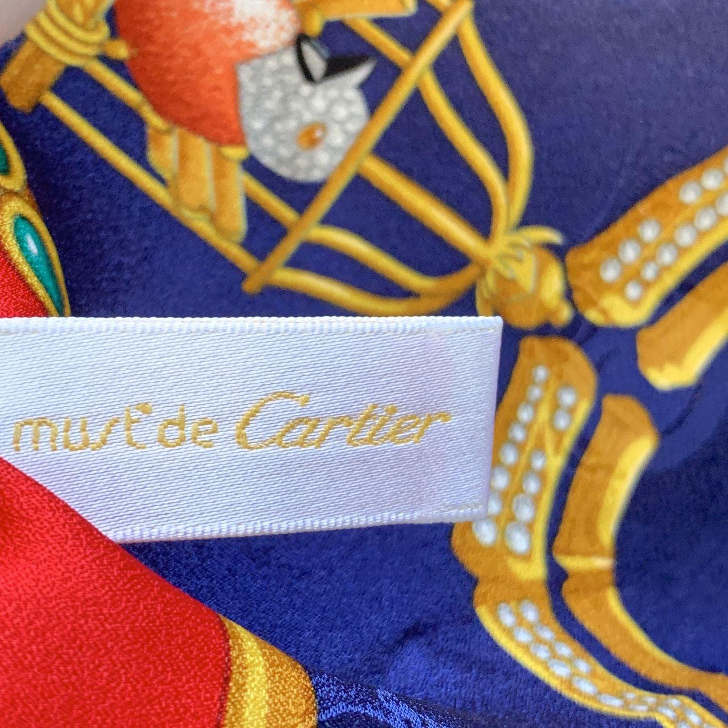 Women's or Men's Must De Cartier Vintage Jacquard Silk Scarf 150th Anniversary