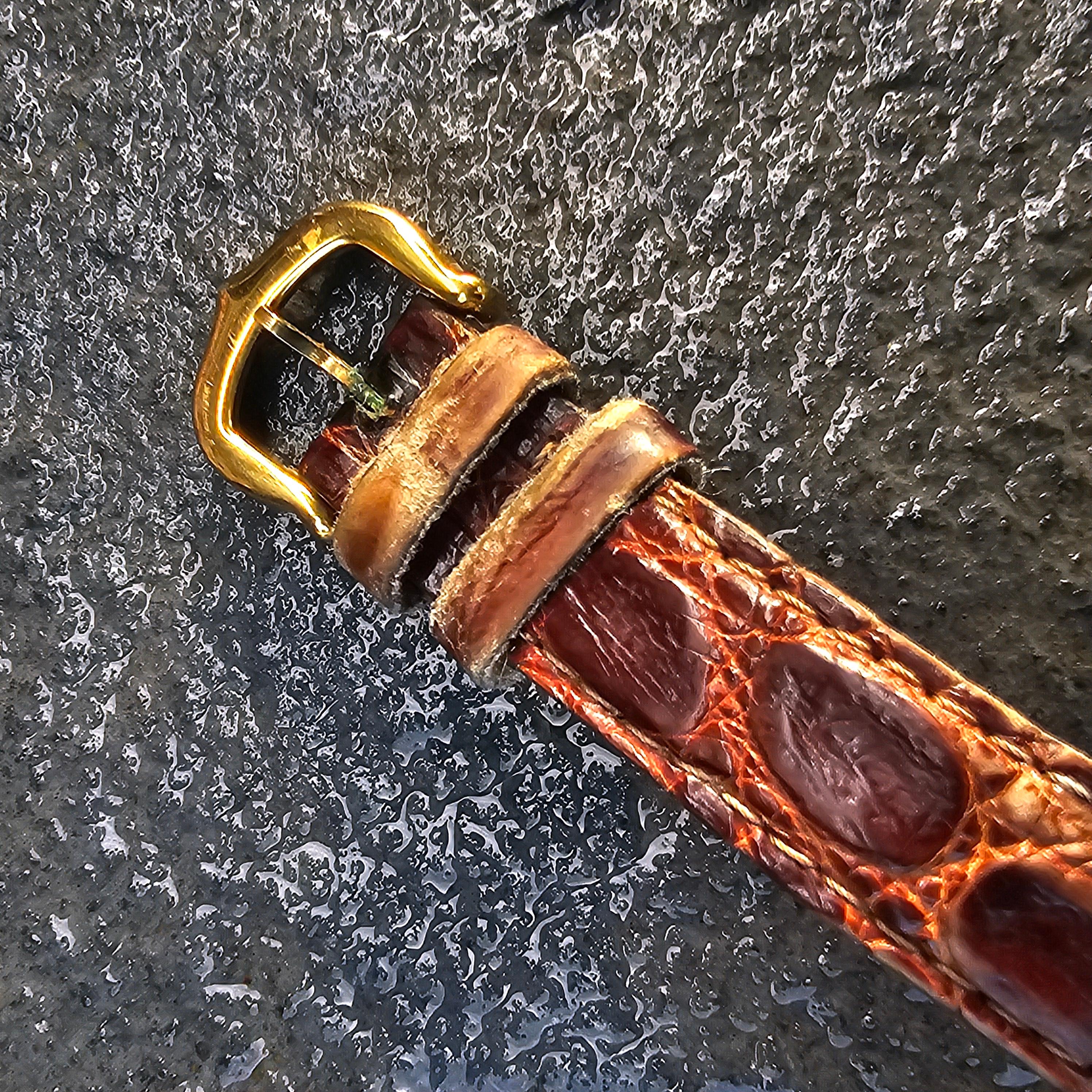 Must de Cartier Uhr Vendome Paris Quarz 925 Sterling Silber Leder 590004 im Zustand „Gut“ im Angebot in Northbrook, IL