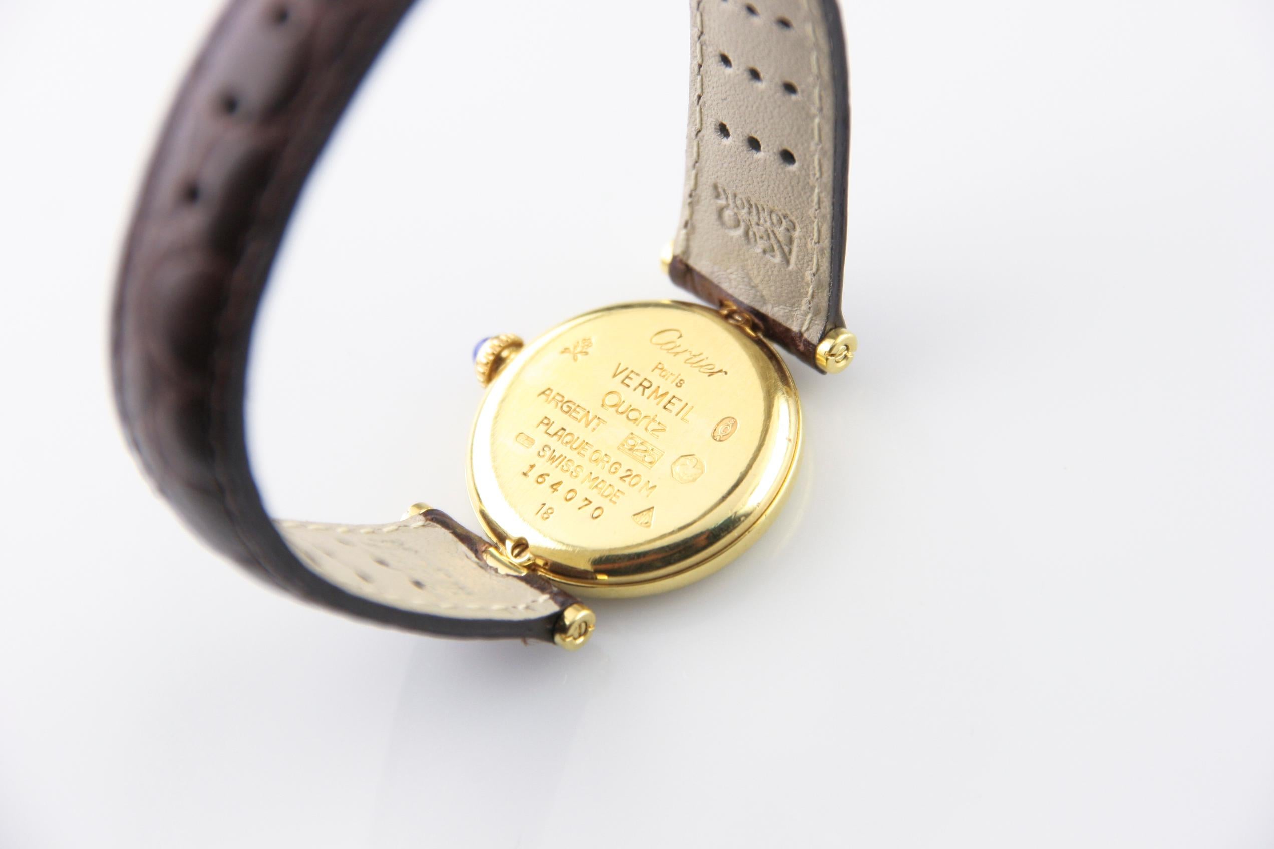 cartier vermeil watch